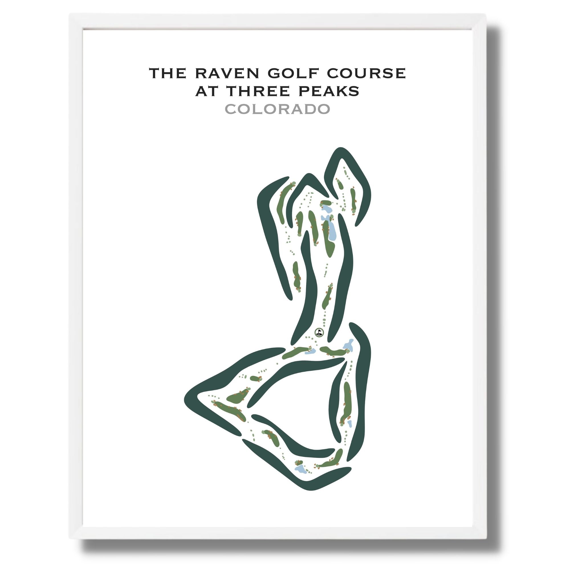 Raven Golf Club At Three Peaks, Colorado - Printed Golf Courses