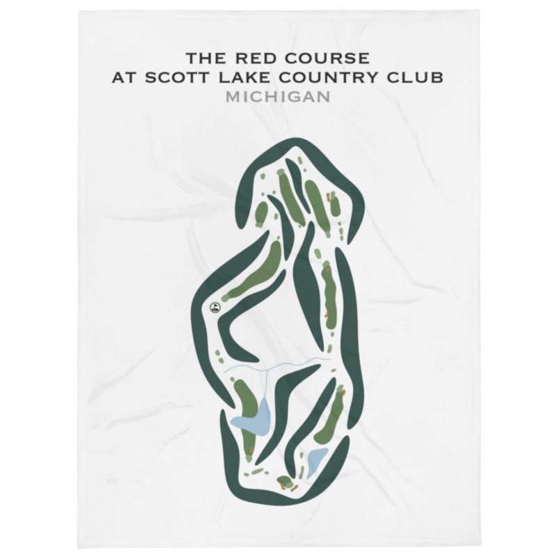 The Red Course at Scott Lake Country Club, Michigan - Printed Golf Courses