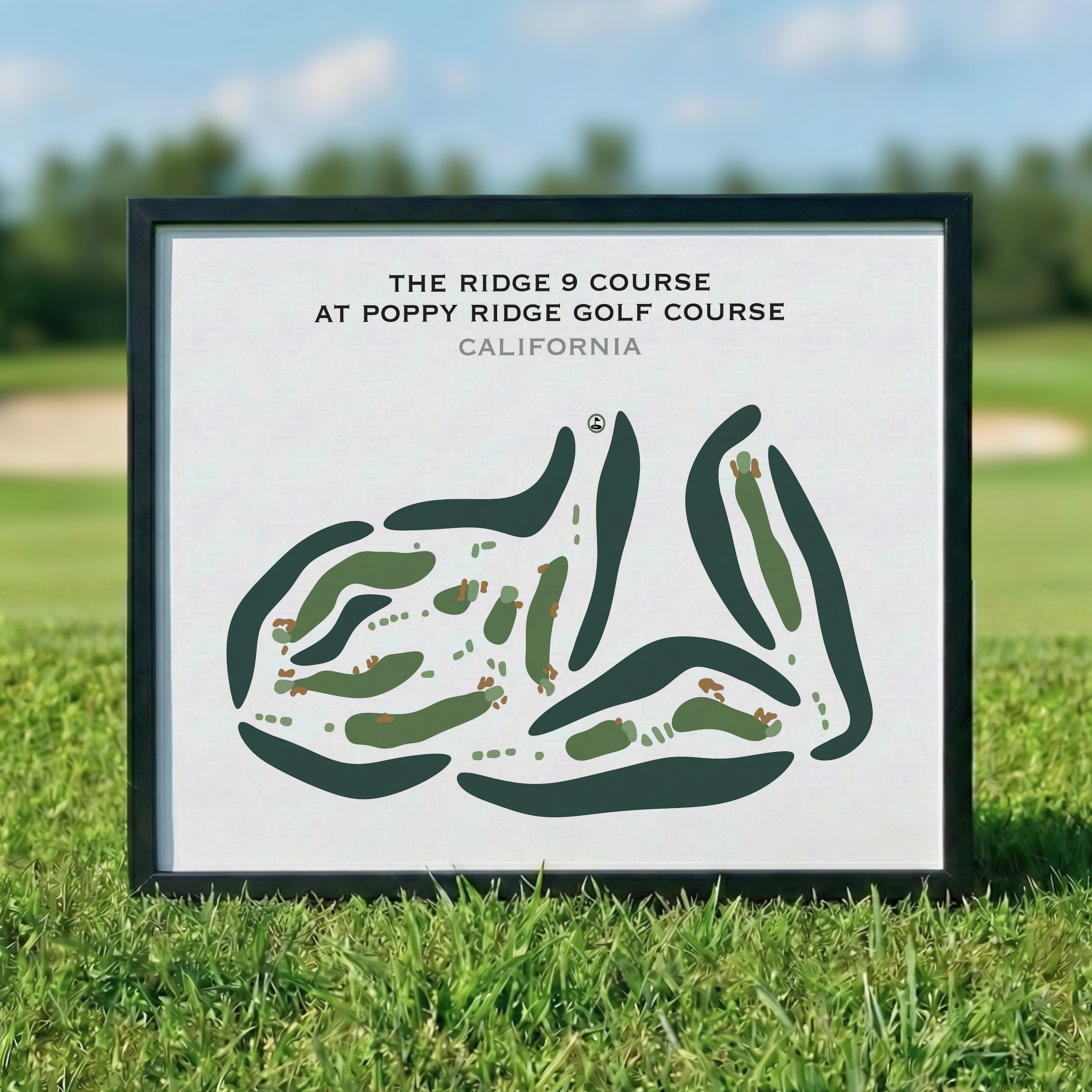 The Ridge 9 Course at The Poppy Ridge Golf Course, California - Printed Golf Courses