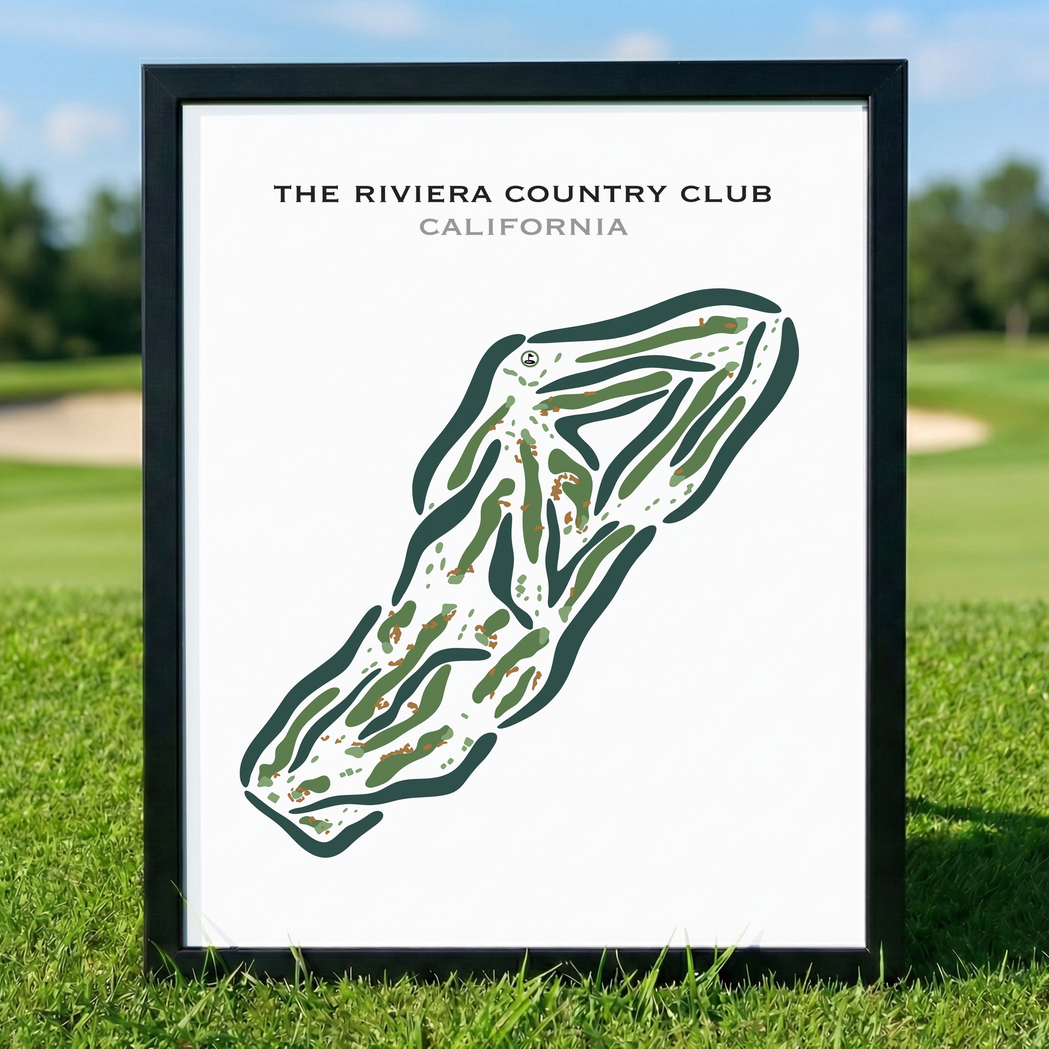 The Riviera Country Club, Pacific Palisades California - Printed Golf Courses
