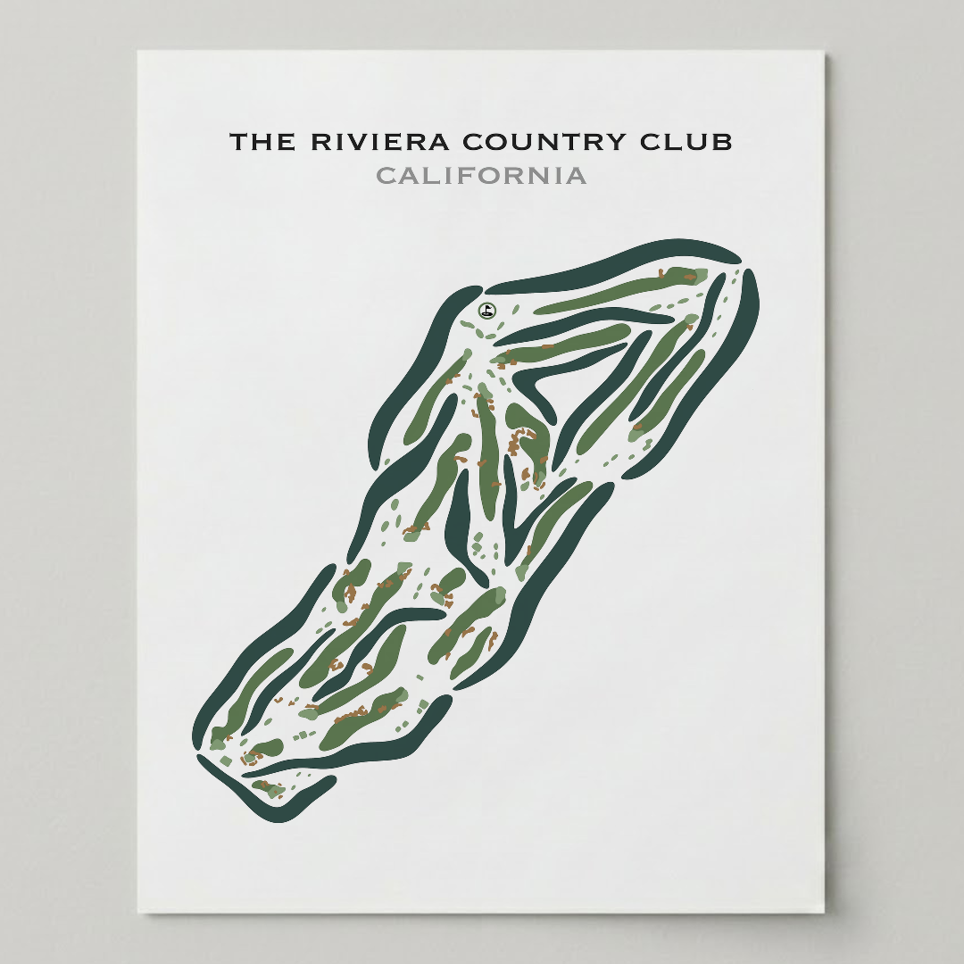 The Riviera Country Club, Pacific Palisades California - Printed Golf Courses