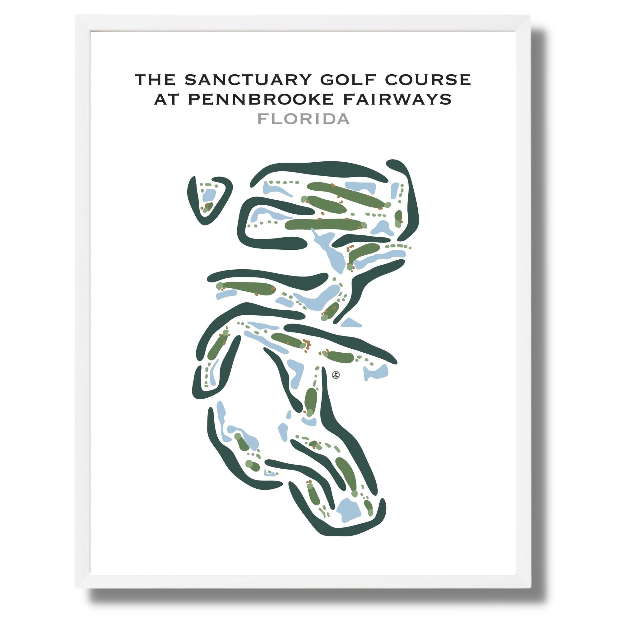The Sanctuary Golf Course at Pennbrooke Fairways, Florida - Printed Golf Courses