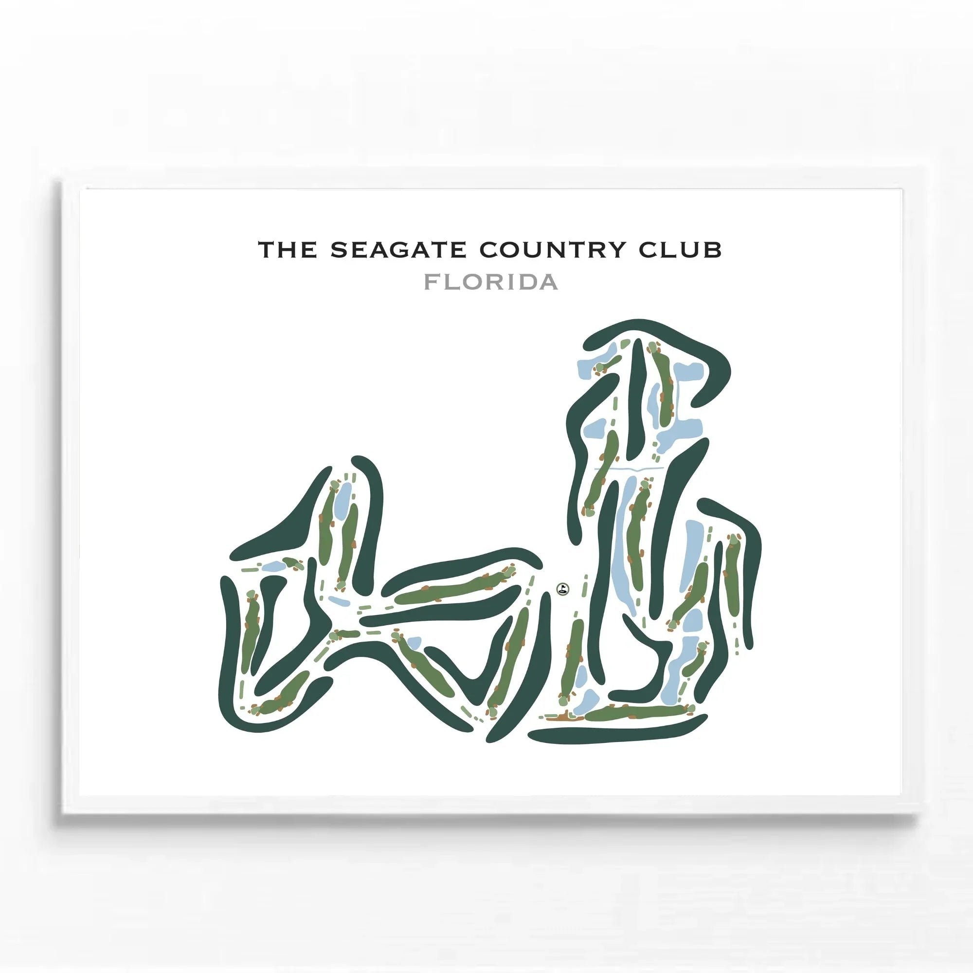 The Seagate Country Club, Florida - Printed Golf Course