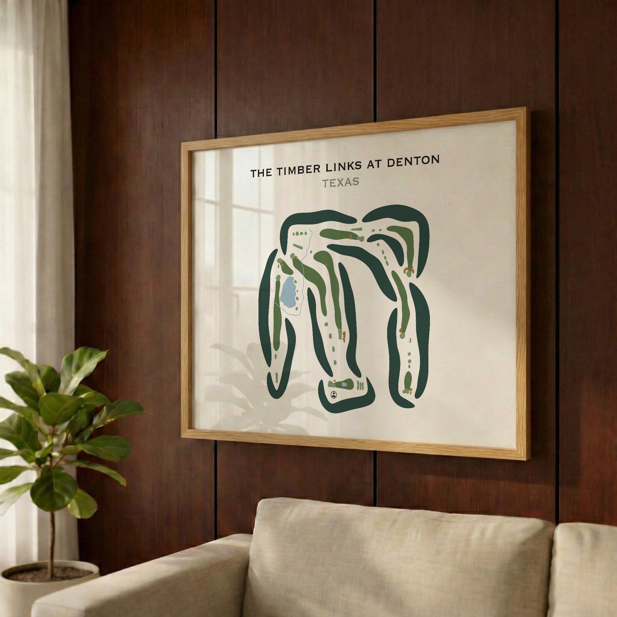 The Timber Links at Denton, Texas - Printed Golf Courses