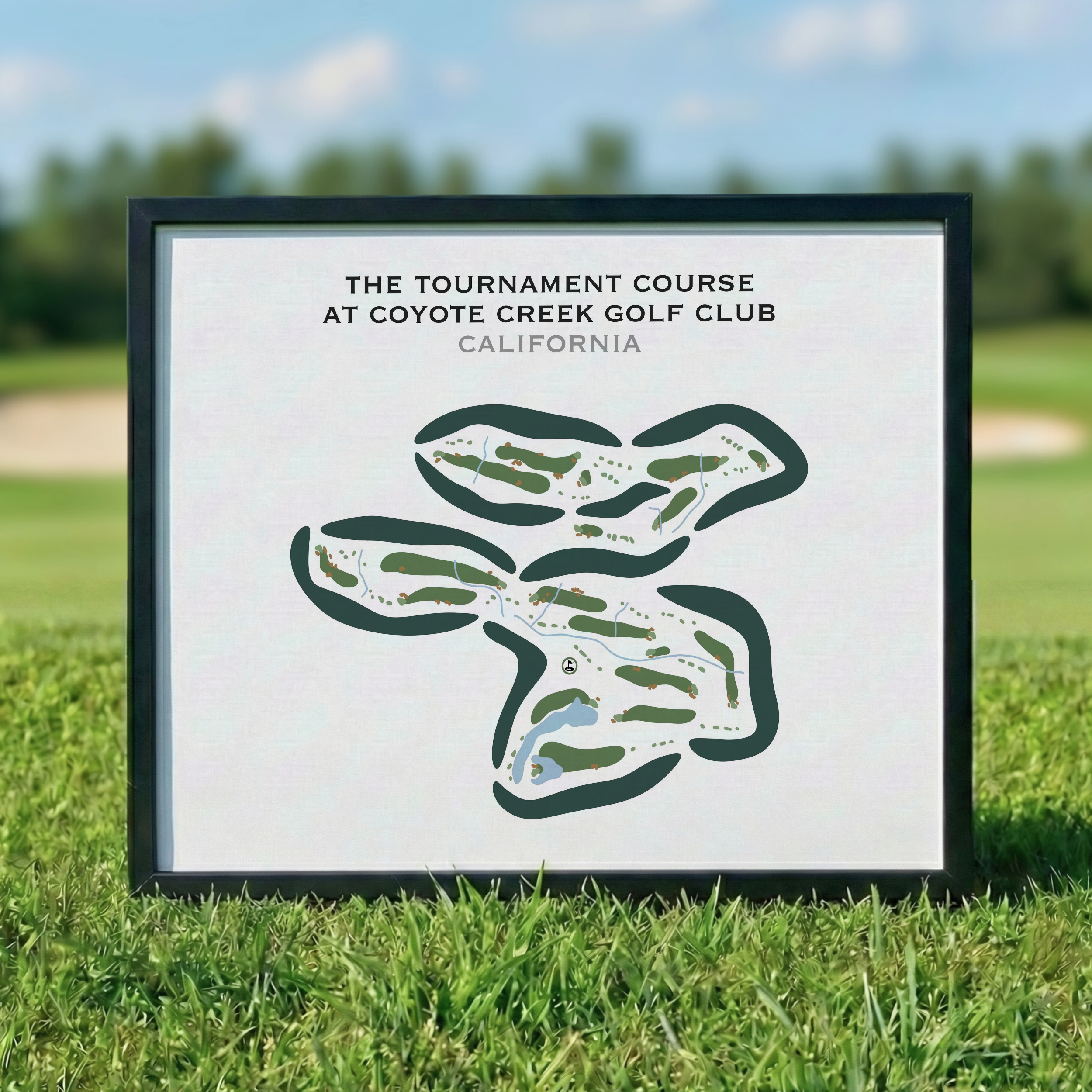 The Tournament Course at Coyote Creek Golf Club, California - Printed Golf Courses
