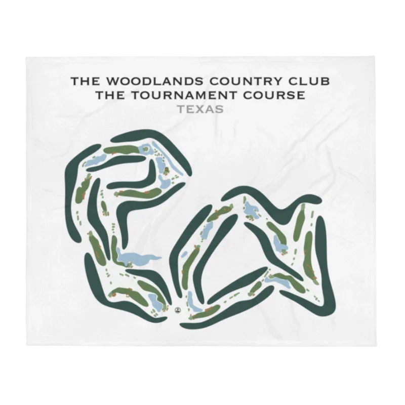 Tournament Course at The Woodlands Country Club, Texas - Printed Golf Courses
