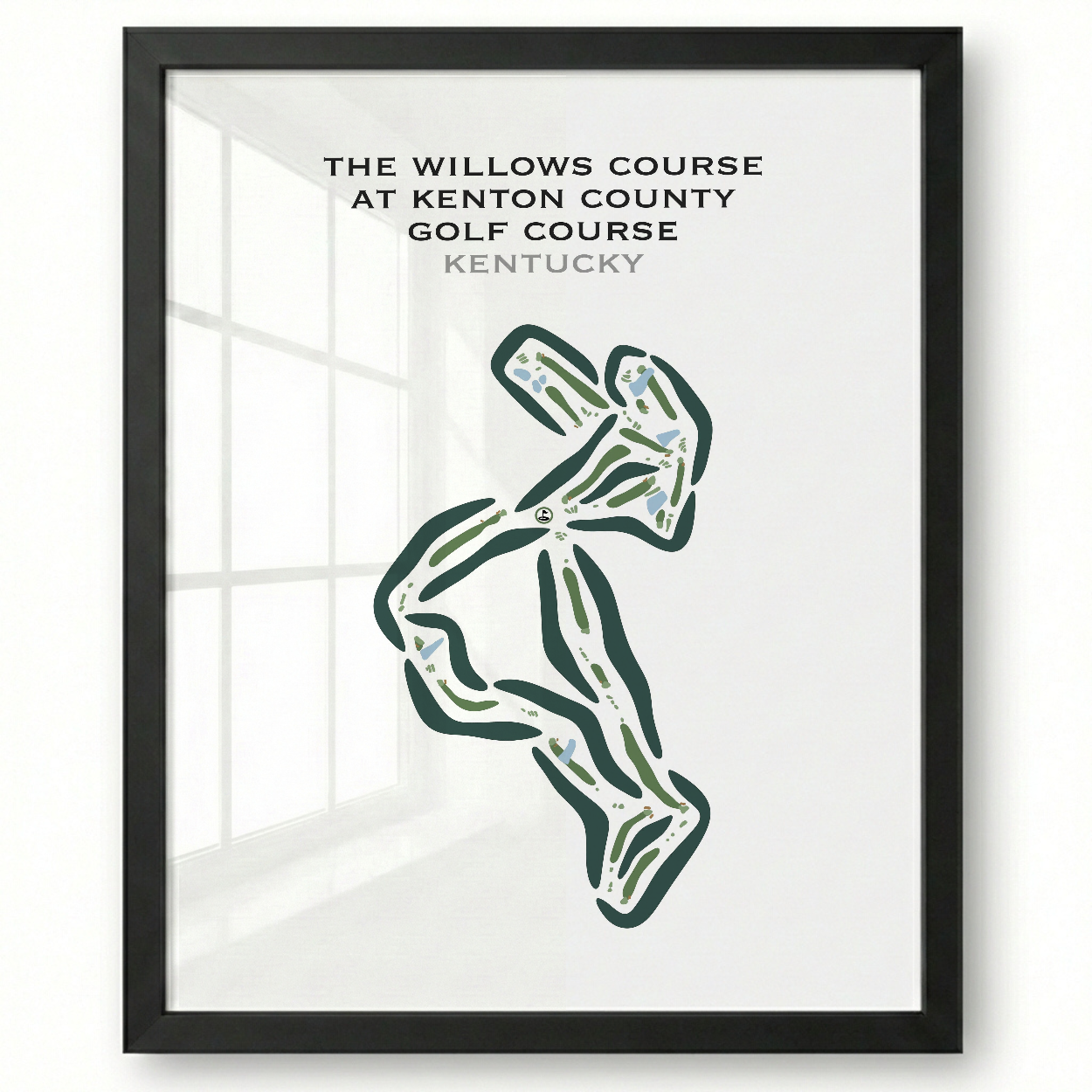 The Willows Course at Kenton County Golf Course, Kentucky - Printed Golf Courses