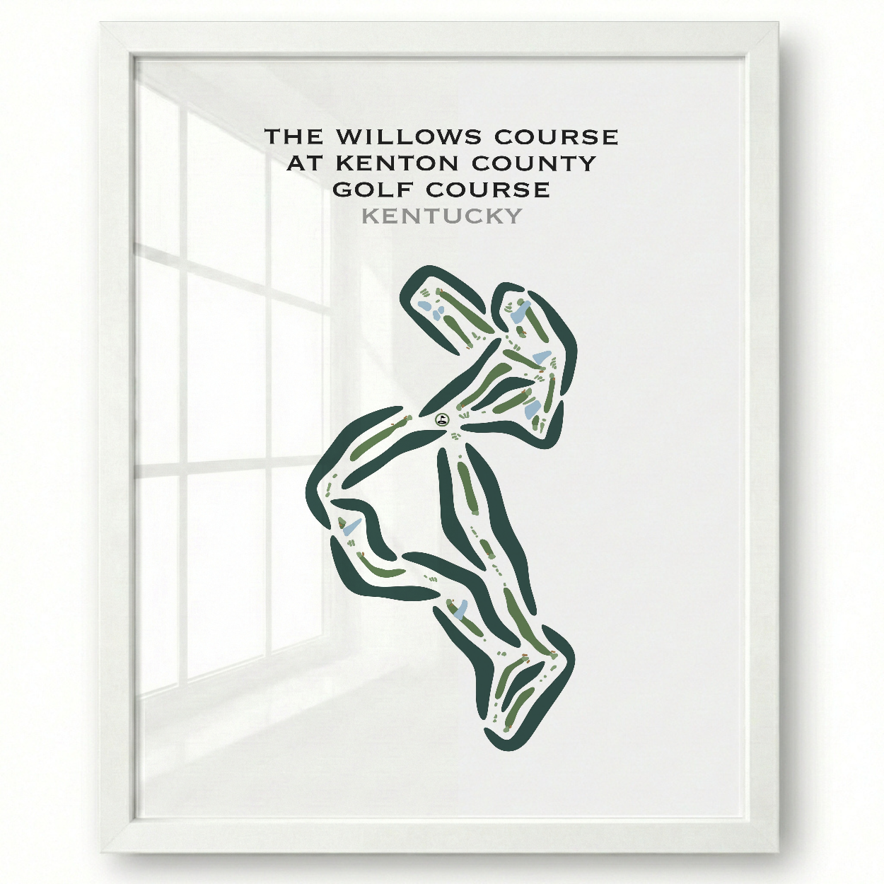 The Willows Course at Kenton County Golf Course, Kentucky - Printed Golf Courses
