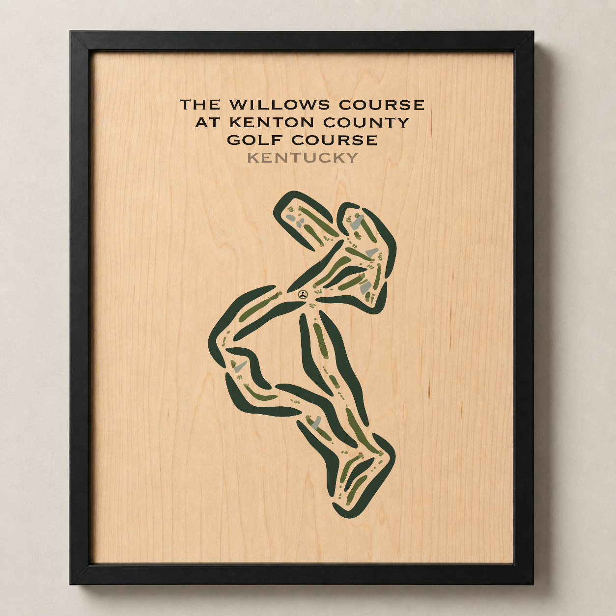 The Willows Course at Kenton County Golf Course, Kentucky - Printed Golf Courses