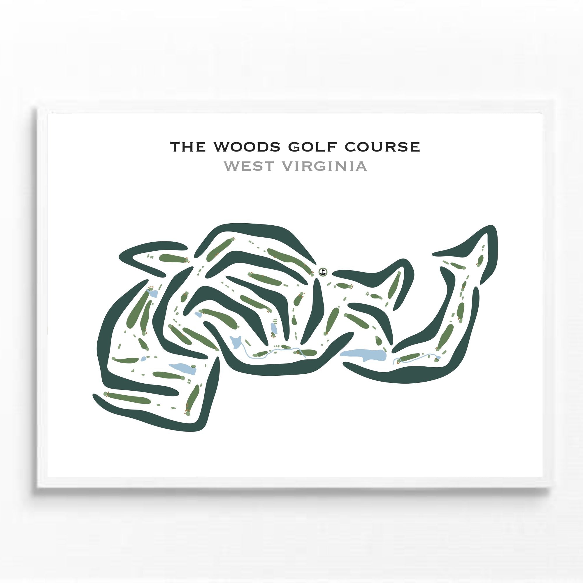 The Woods Golf Course, West Virginia - Printed Golf Courses