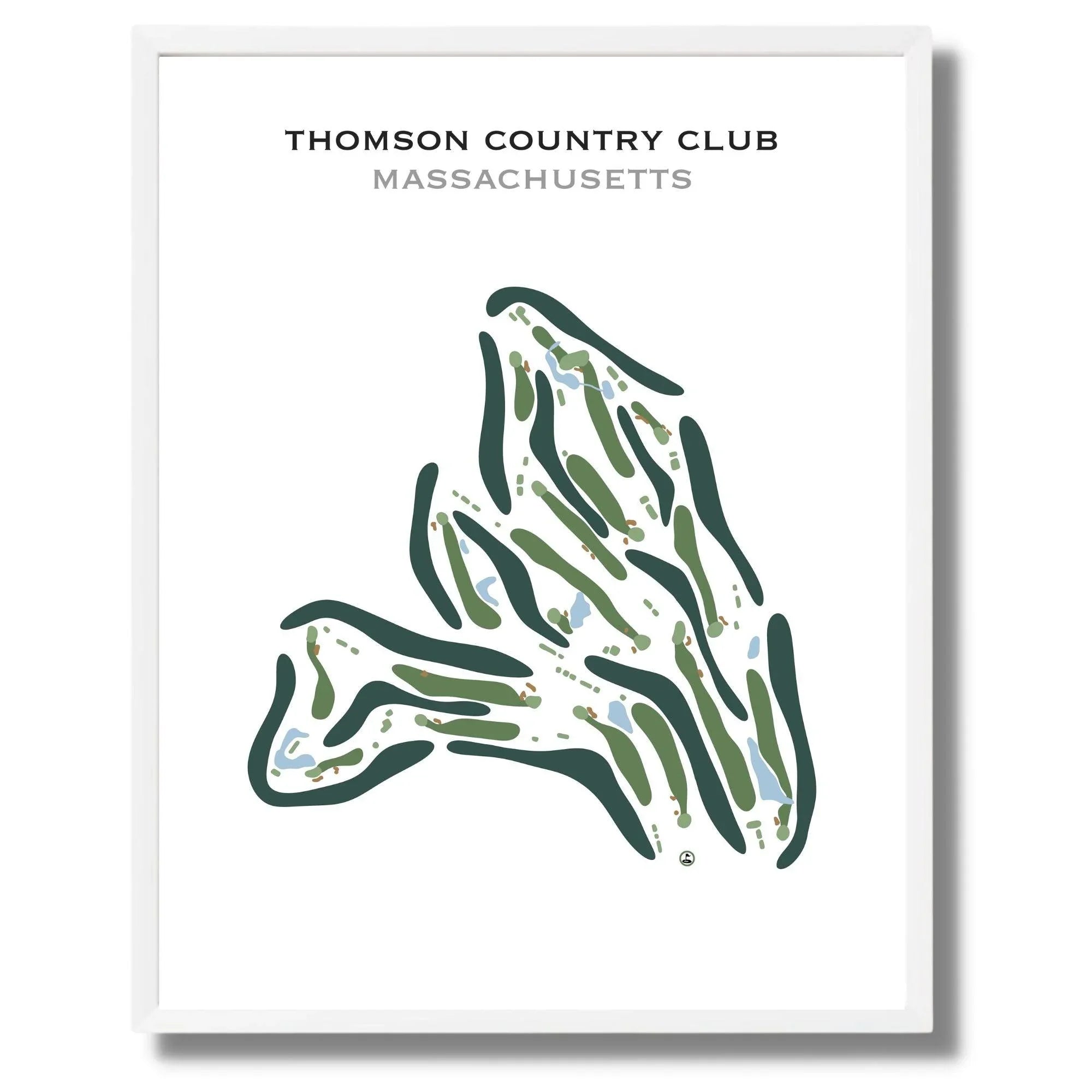 Thomson Country Club, Massachusetts - Printed Golf Course