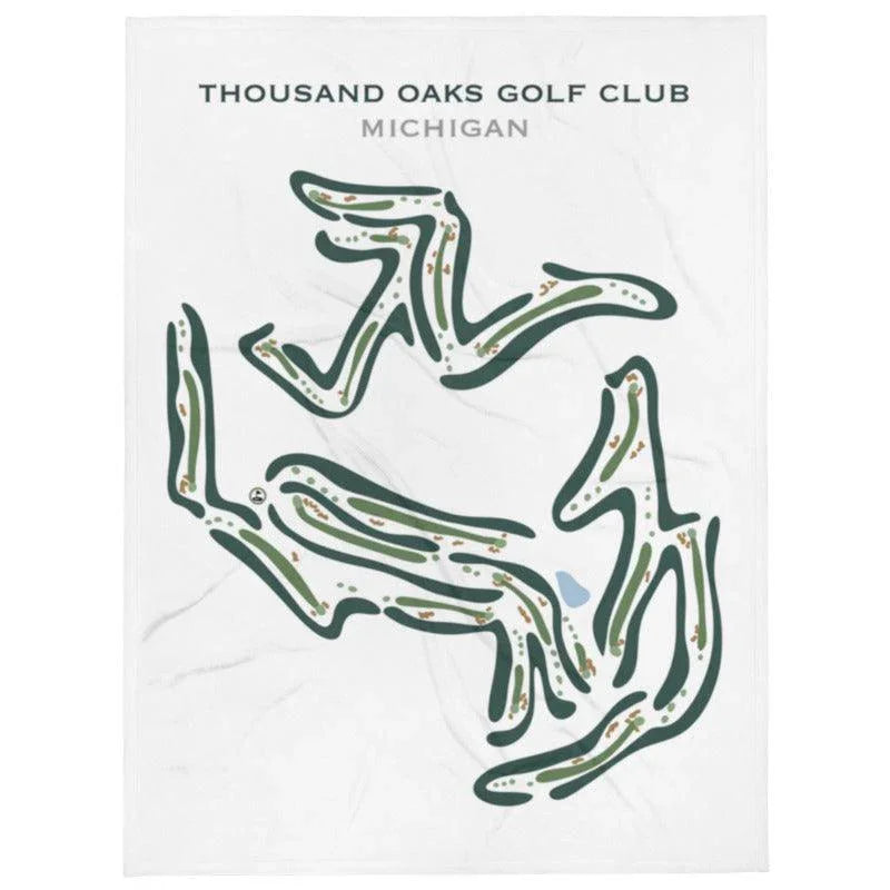 Thousand Oaks Golf Club, Michigan - Printed Golf Courses