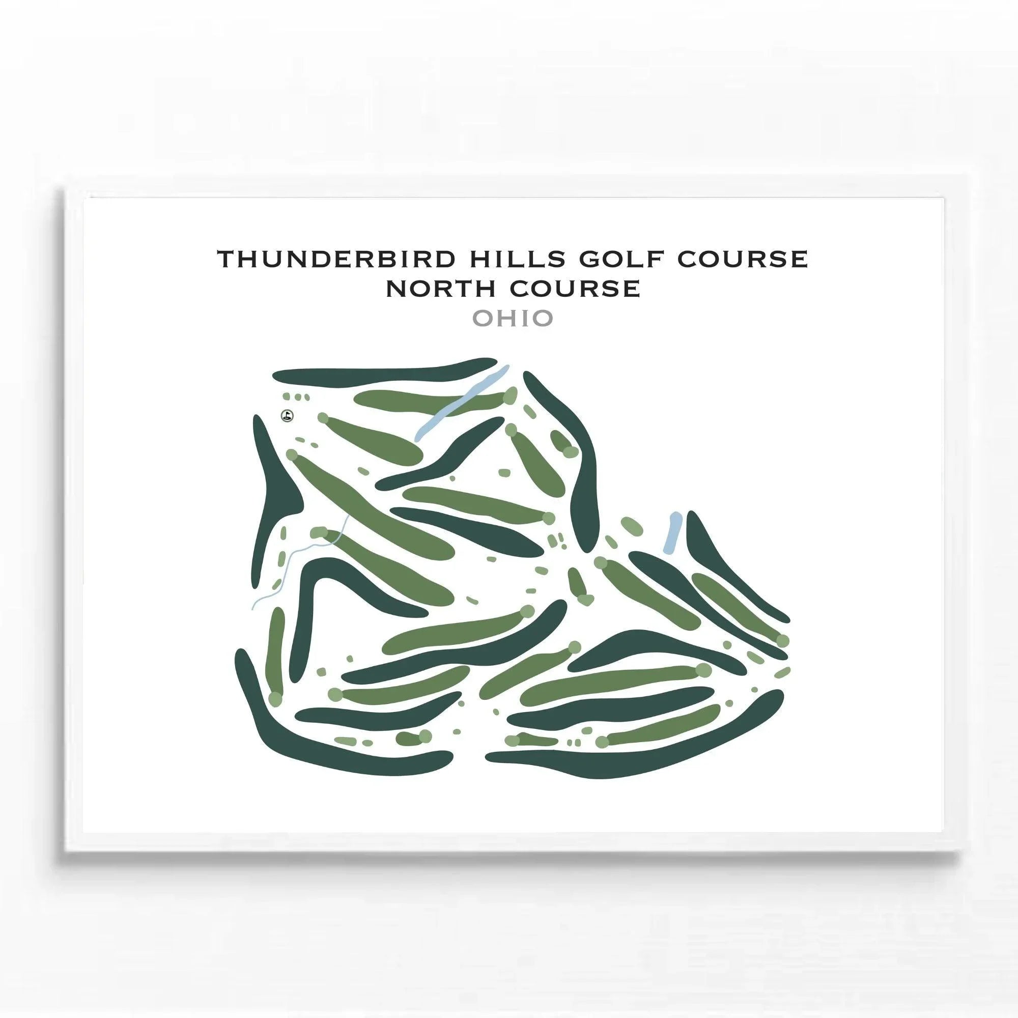 Thunderbird Hills Golf Course, North Course, Ohio - Printed Golf Course