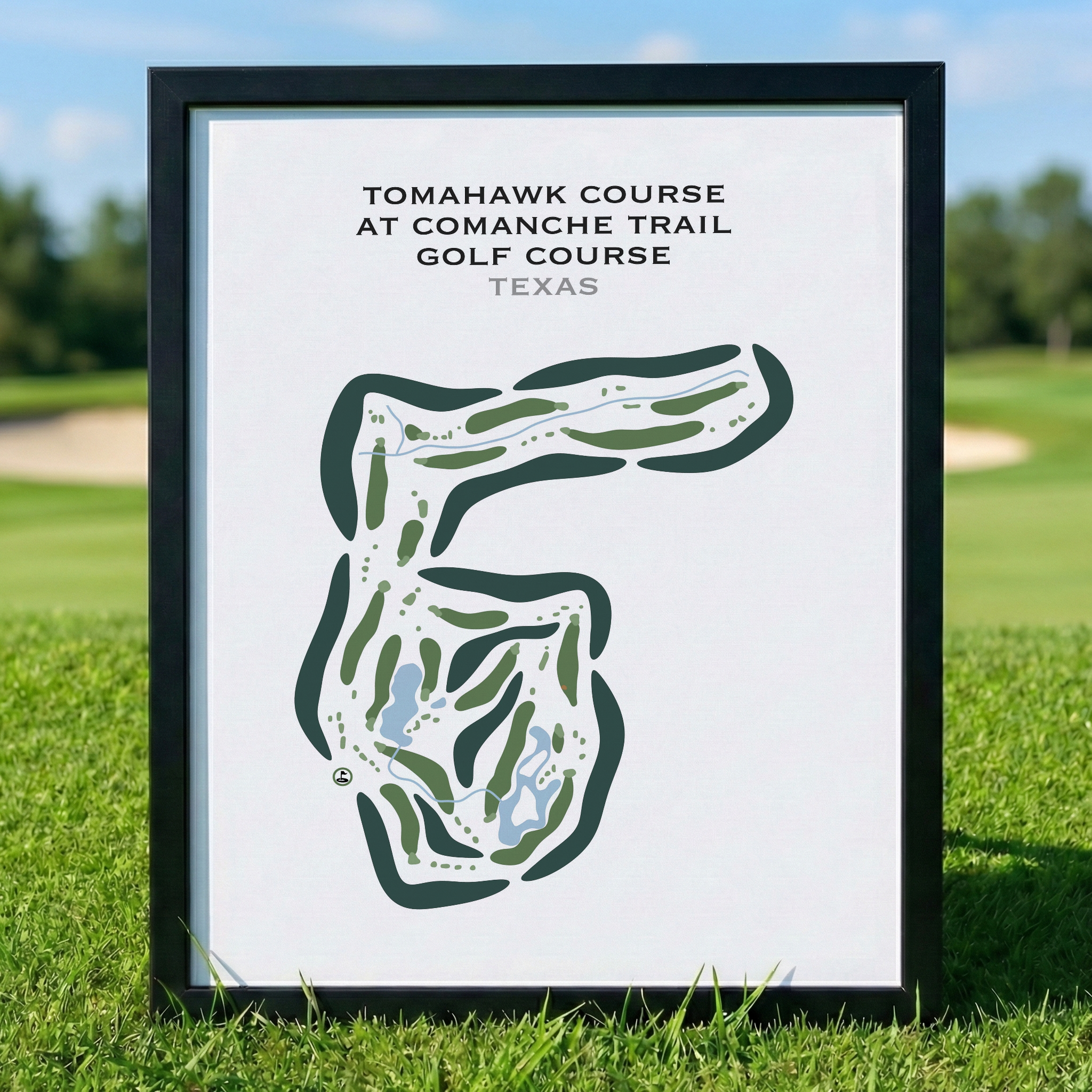 Tomahawk Course at Comanche Trail Golf Course, Texas - Printed Golf Courses