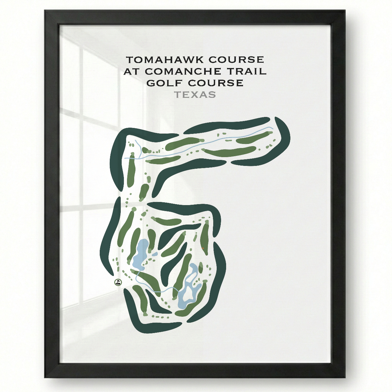Tomahawk Course at Comanche Trail Golf Course, Texas - Printed Golf Courses