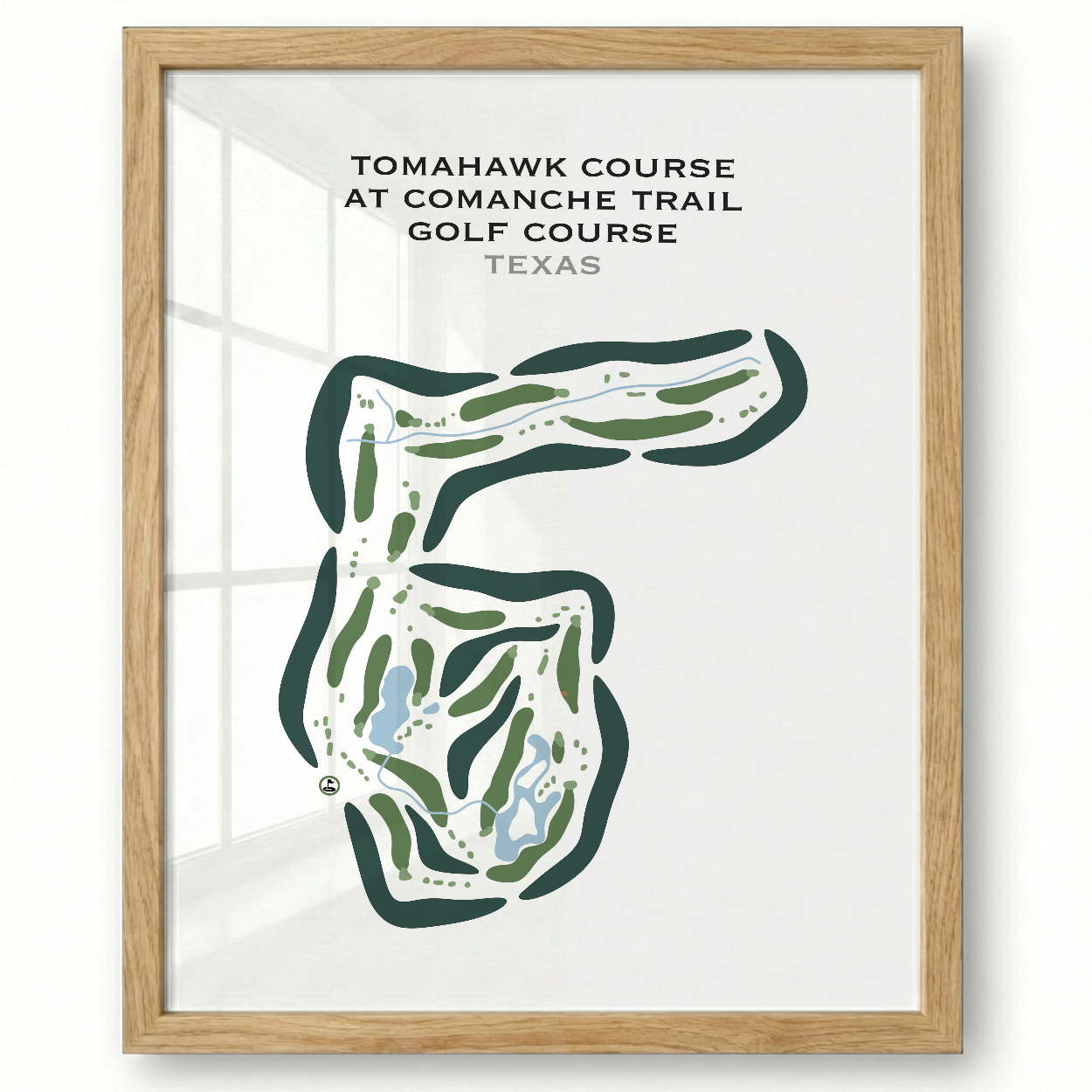 Tomahawk Course at Comanche Trail Golf Course, Texas - Printed Golf Courses