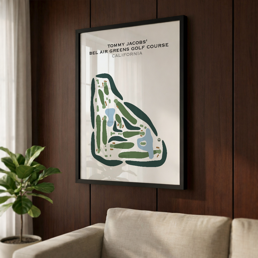 Tommy Jacobs' Bel Air Greens Golf Course, California - Printed Golf Courses