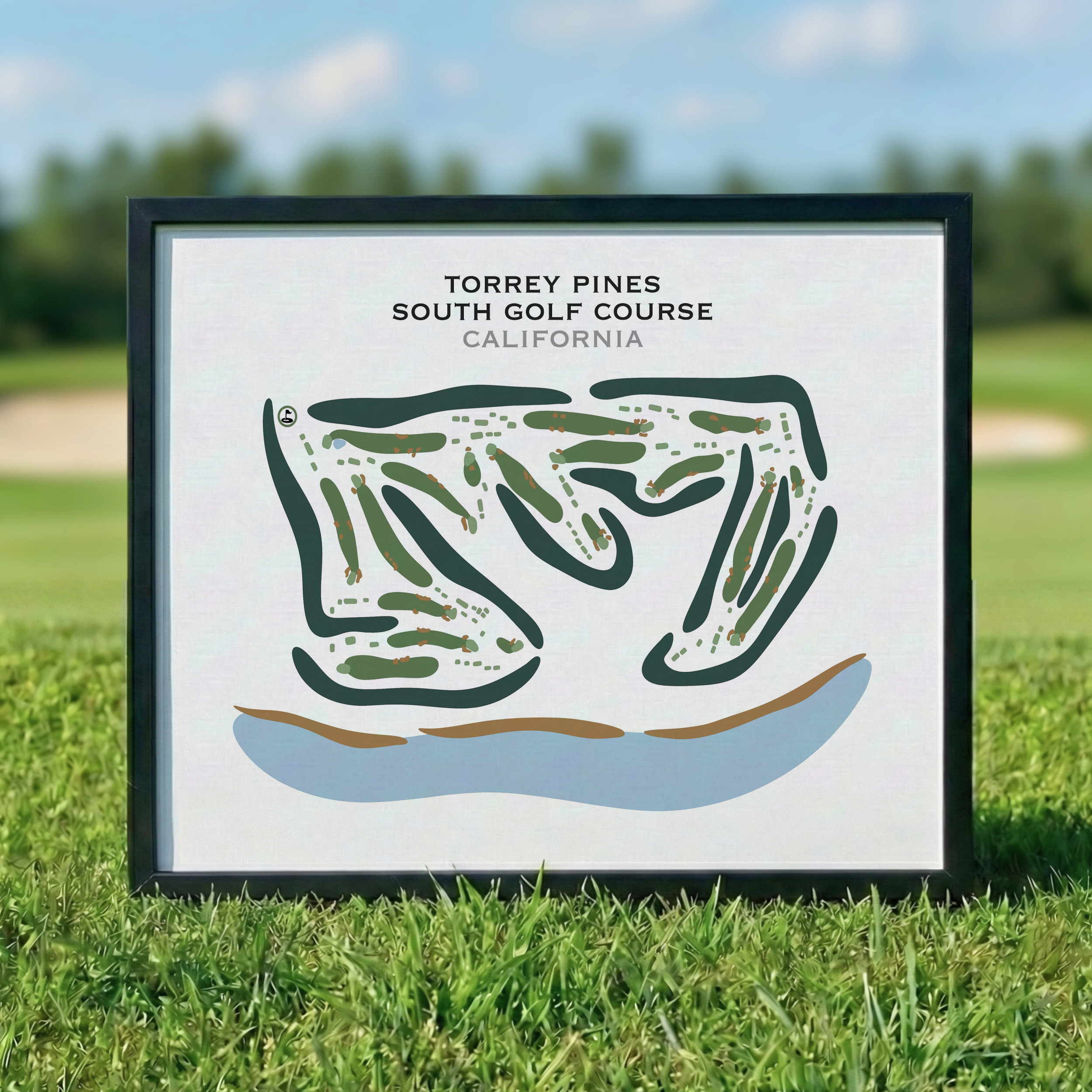 Torrey Pines South Course, California - Printed Golf Courses
