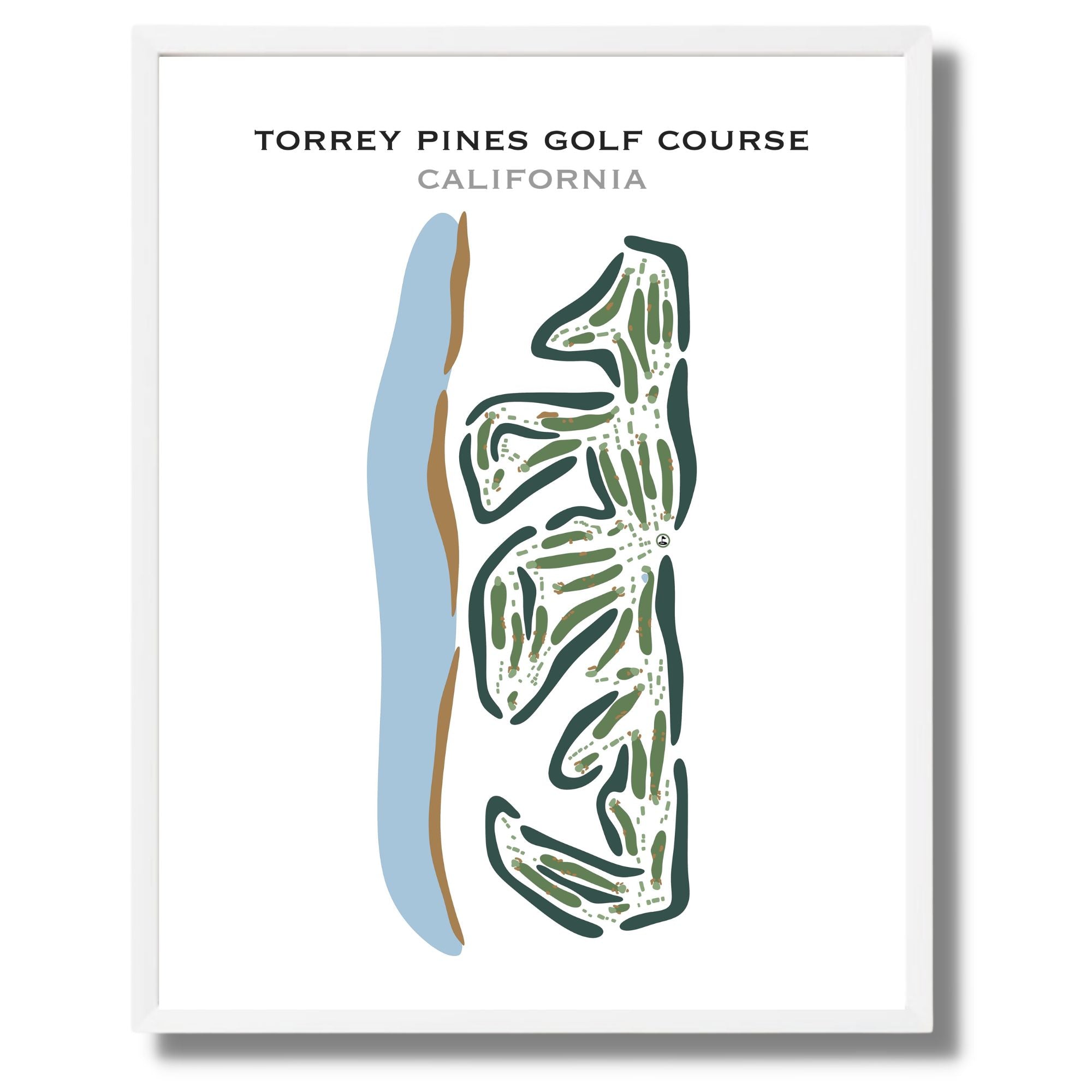 Torrey Pines Golf Course, California - Printed Golf Courses