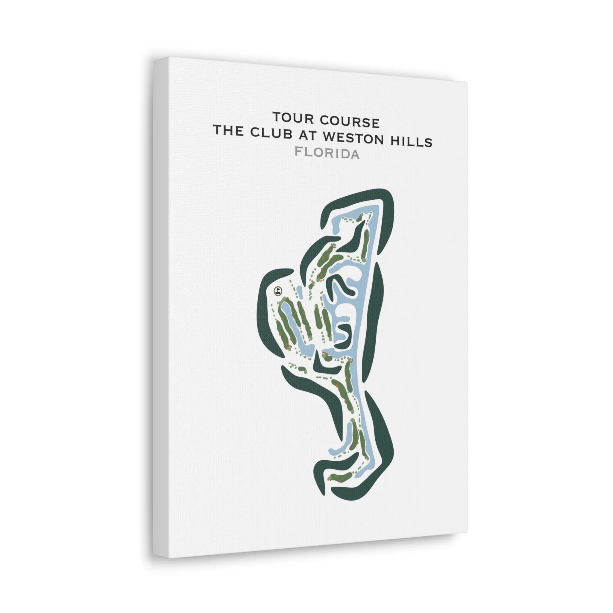 Tour Course at The Club at Weston Hills, Florida - Printed Golf Courses