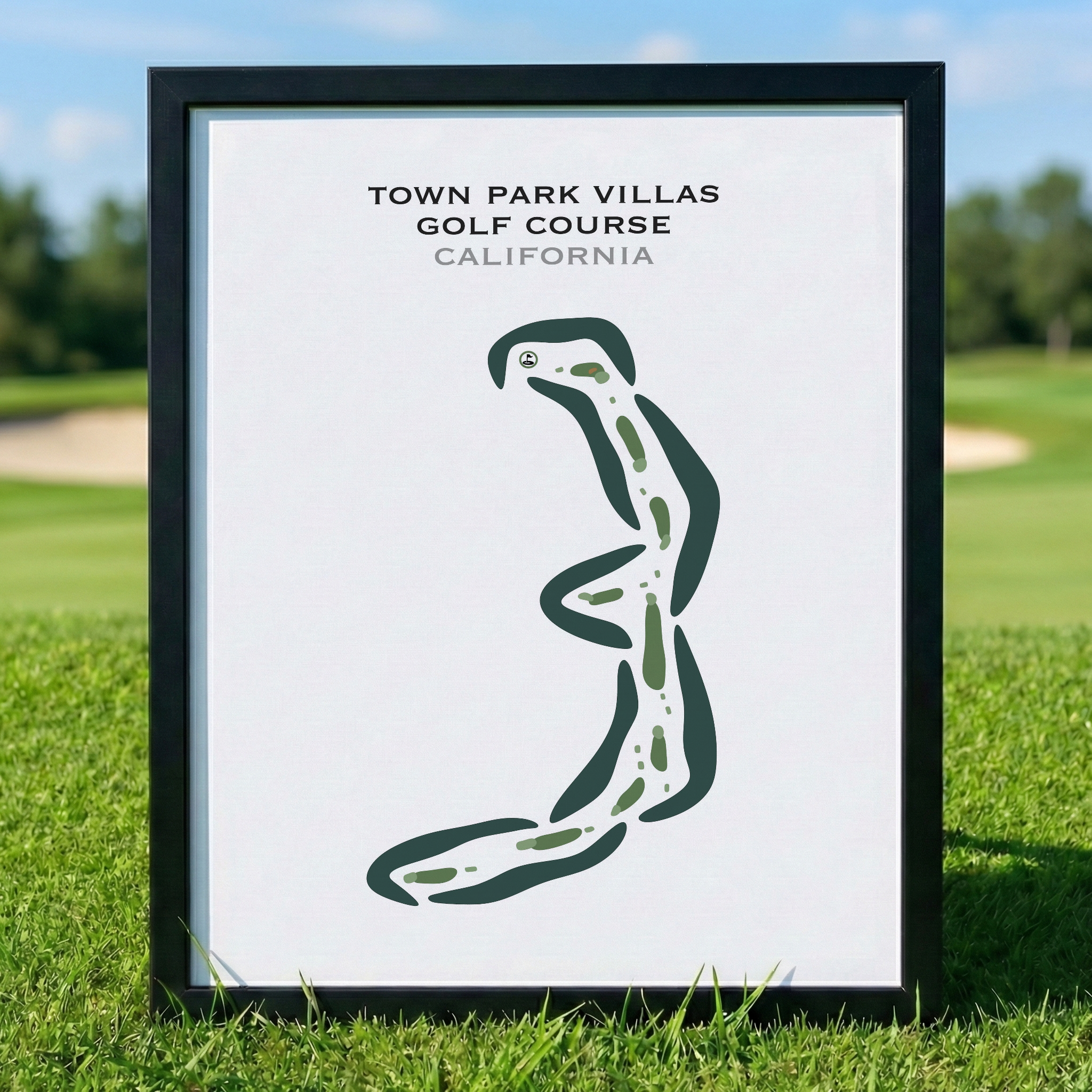 Town Park Villas Golf Course, California - Printed Golf Courses