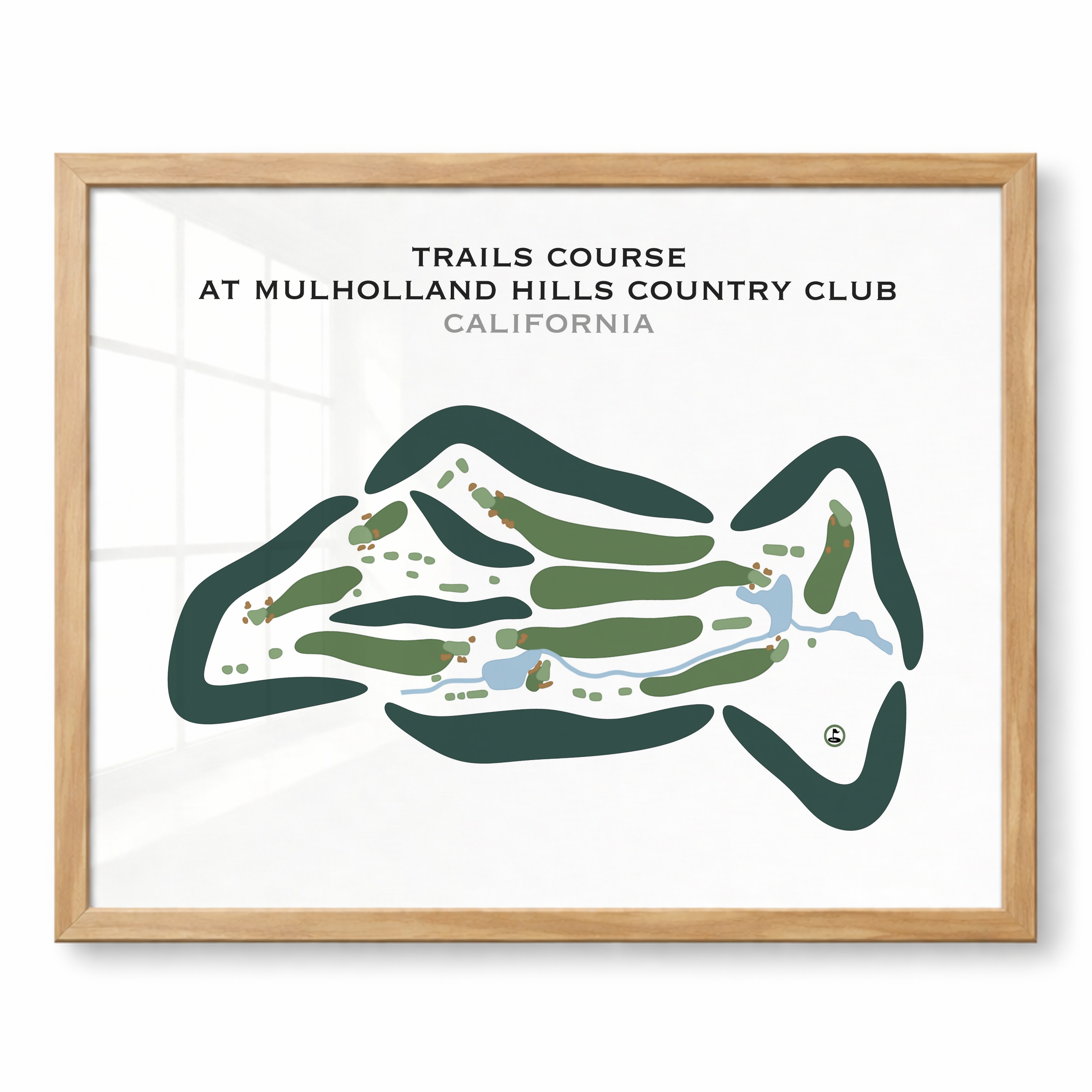 Trails Course at Mulholland Hills Country Club, California - Printed Golf Courses