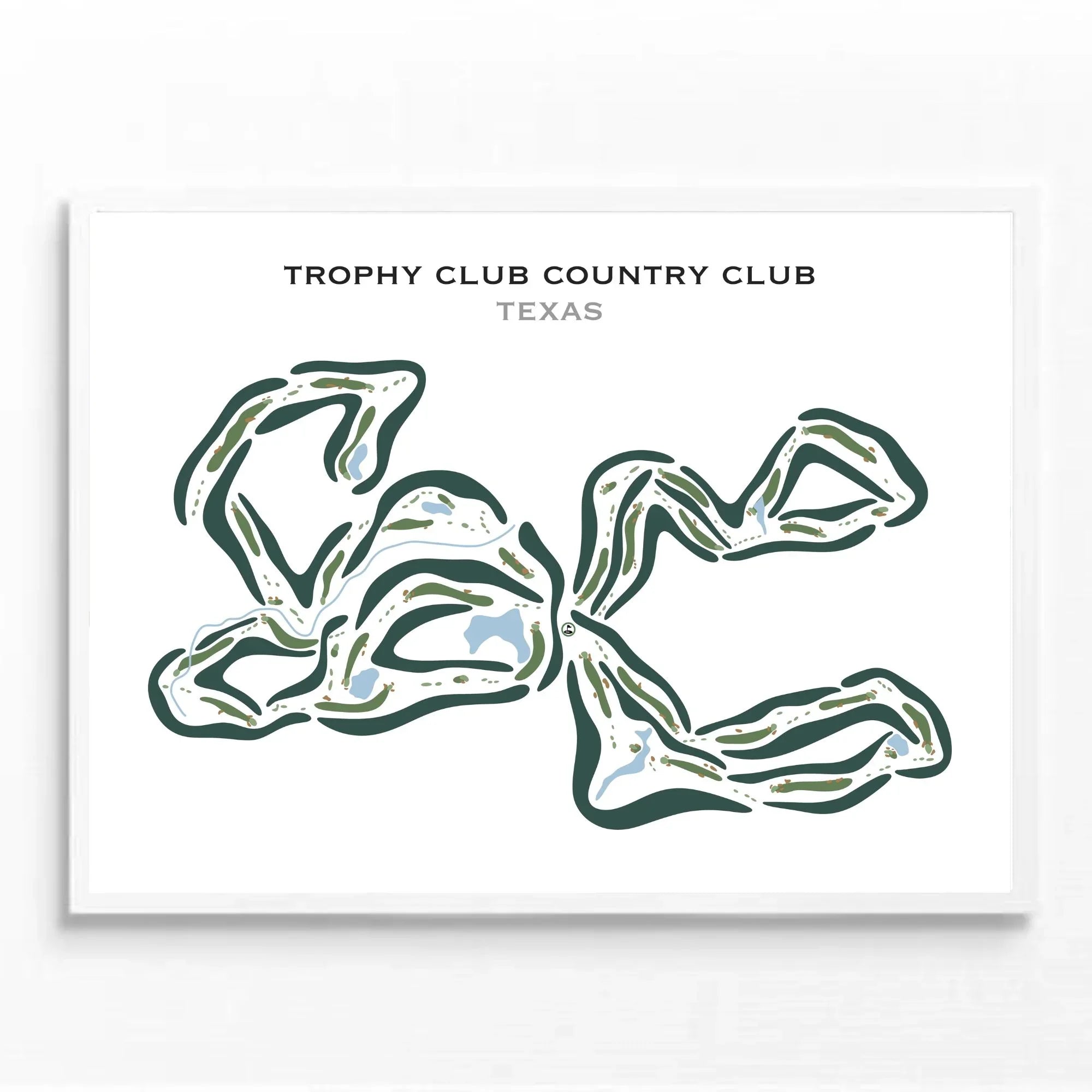Trophy Club Country Club, Texas - Printed Golf Courses