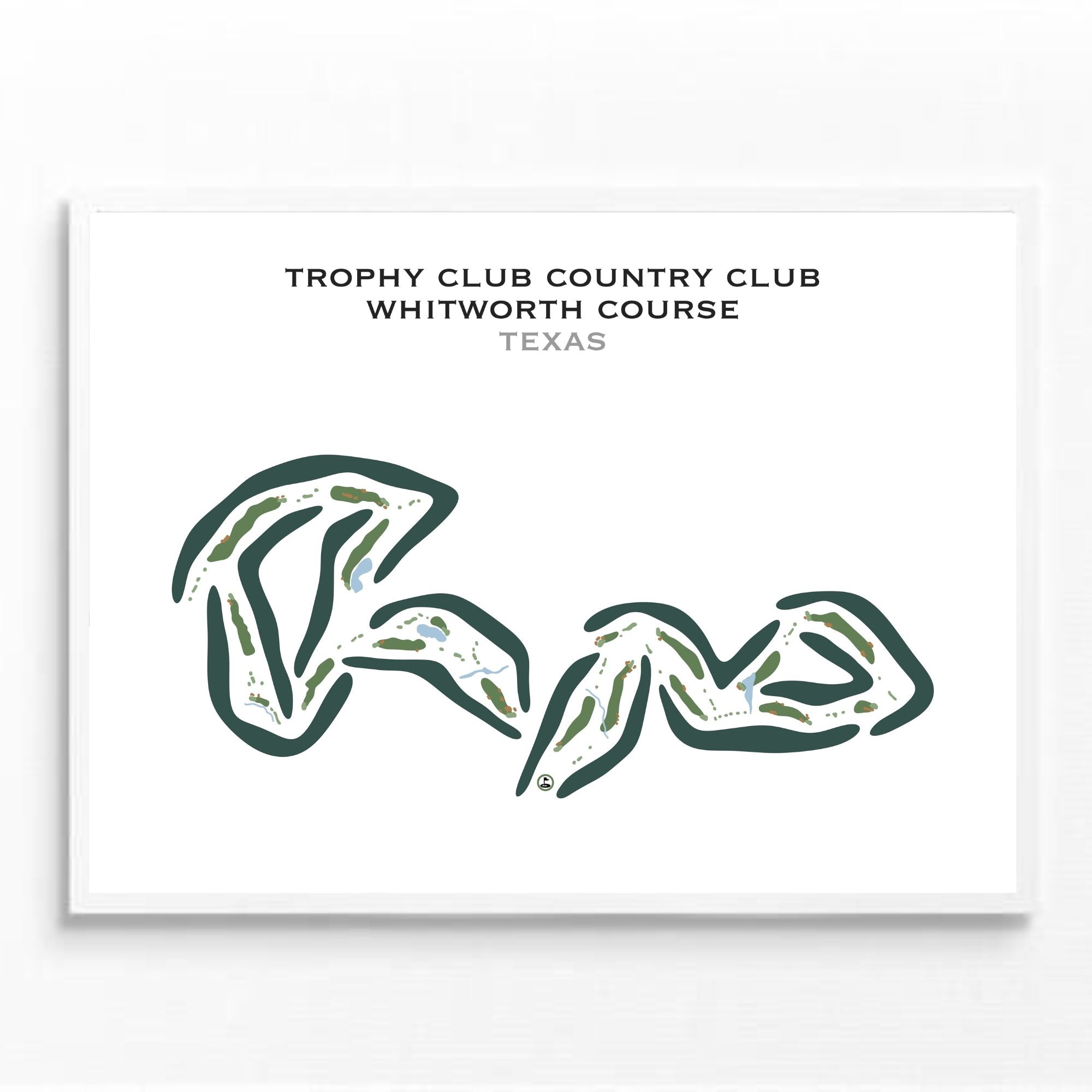 Trophy Club Country Club - Whitworth Course, Texas - Printed Golf Courses