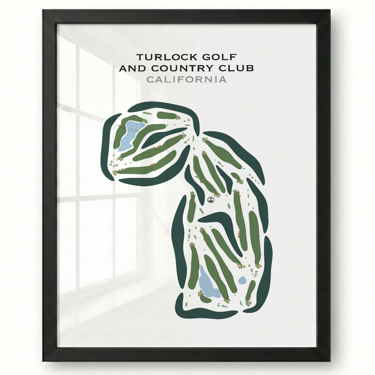 Turlock Golf & Country Club, California - Printed Golf Courses