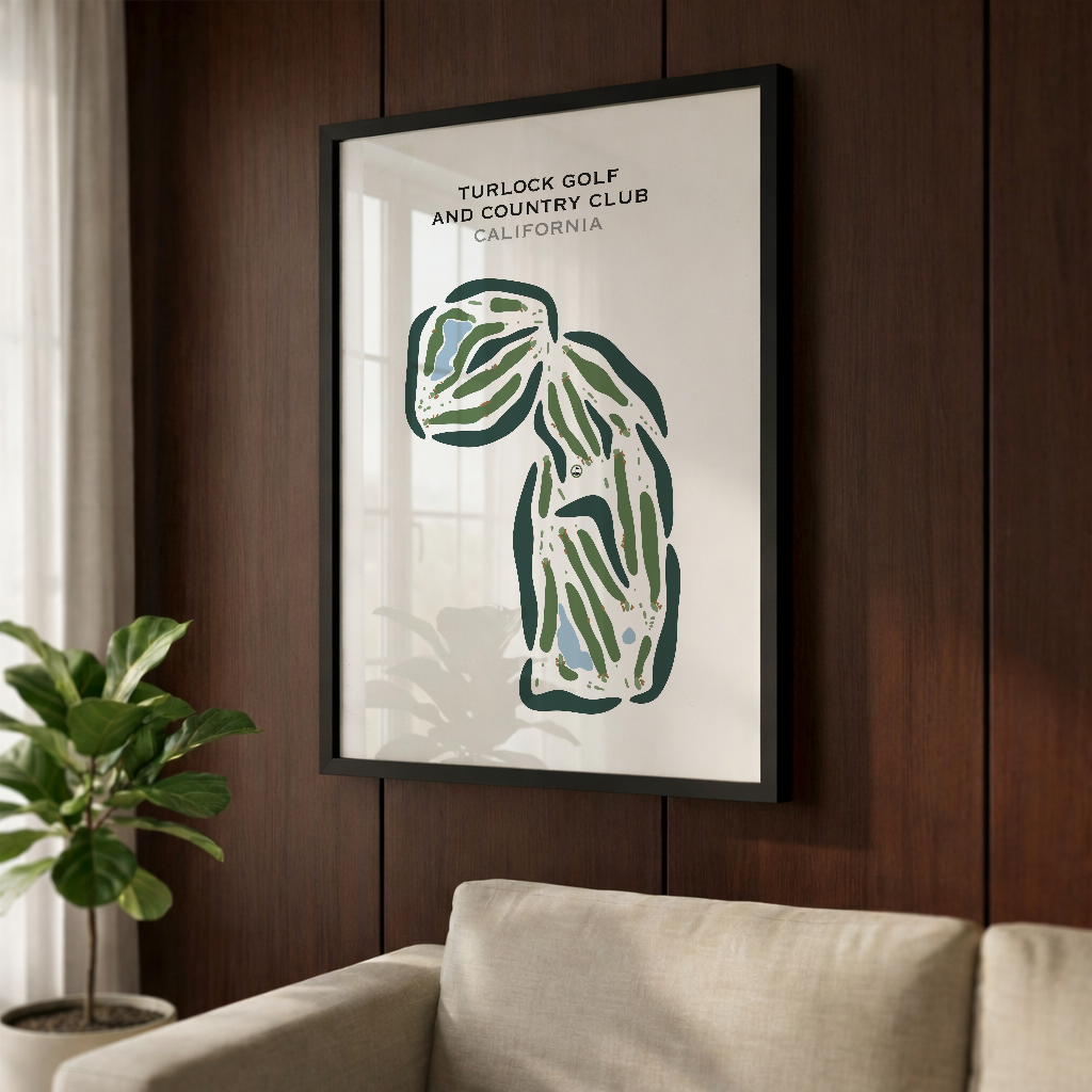 Turlock Golf & Country Club, California - Printed Golf Courses