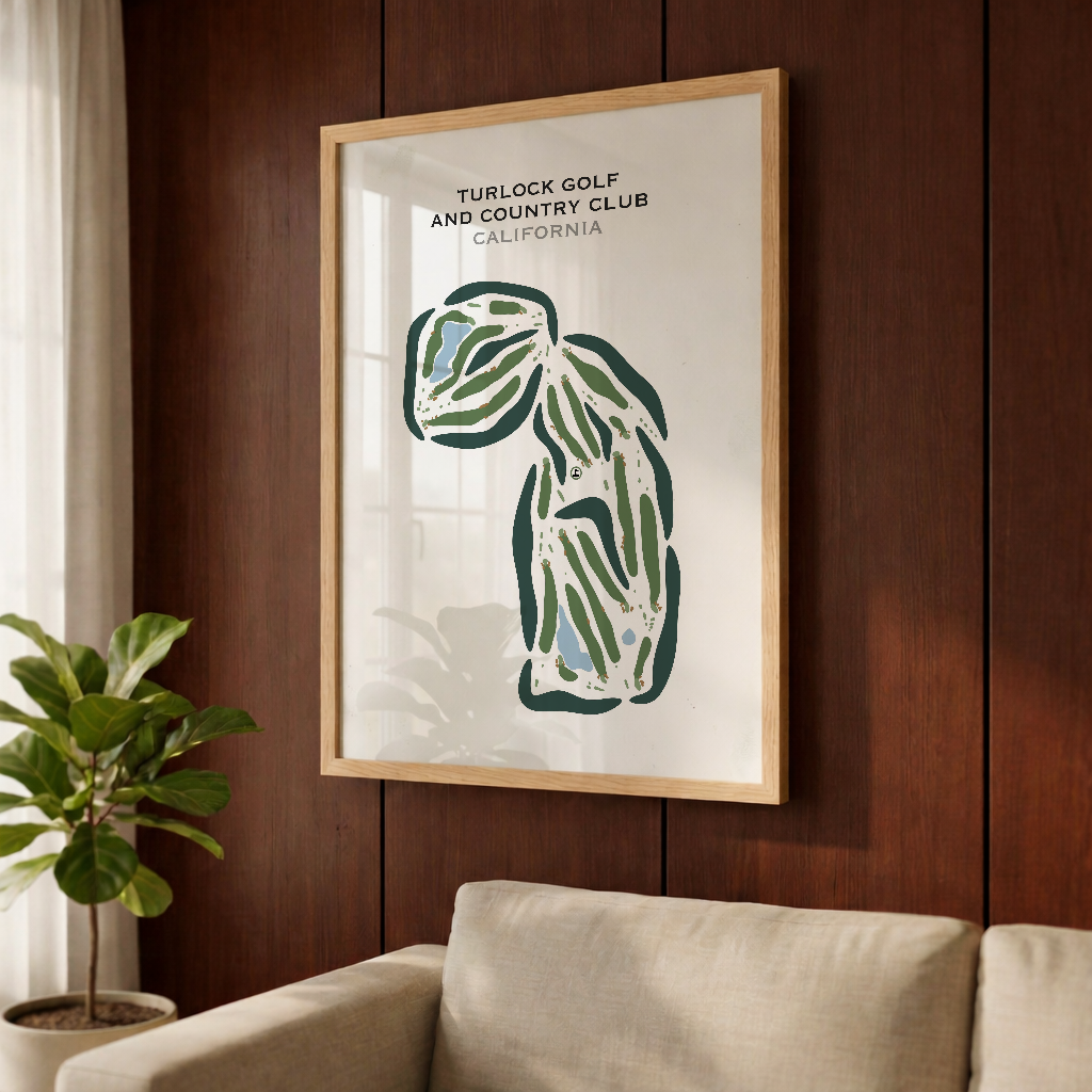 Turlock Golf & Country Club, California - Printed Golf Courses