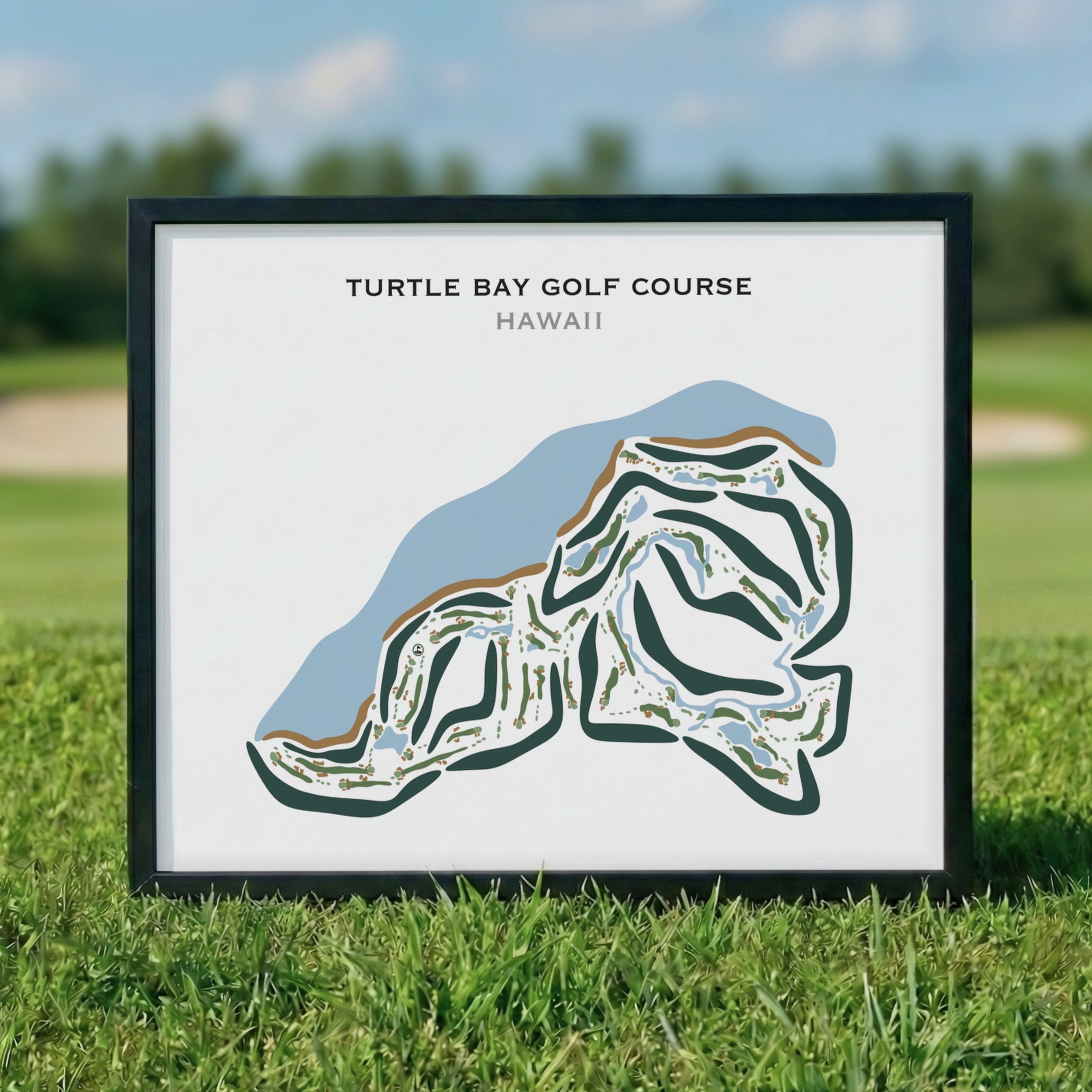 Turtle Bay Resort and Golf Club, Oahu, Hawaii - Printed Golf Courses