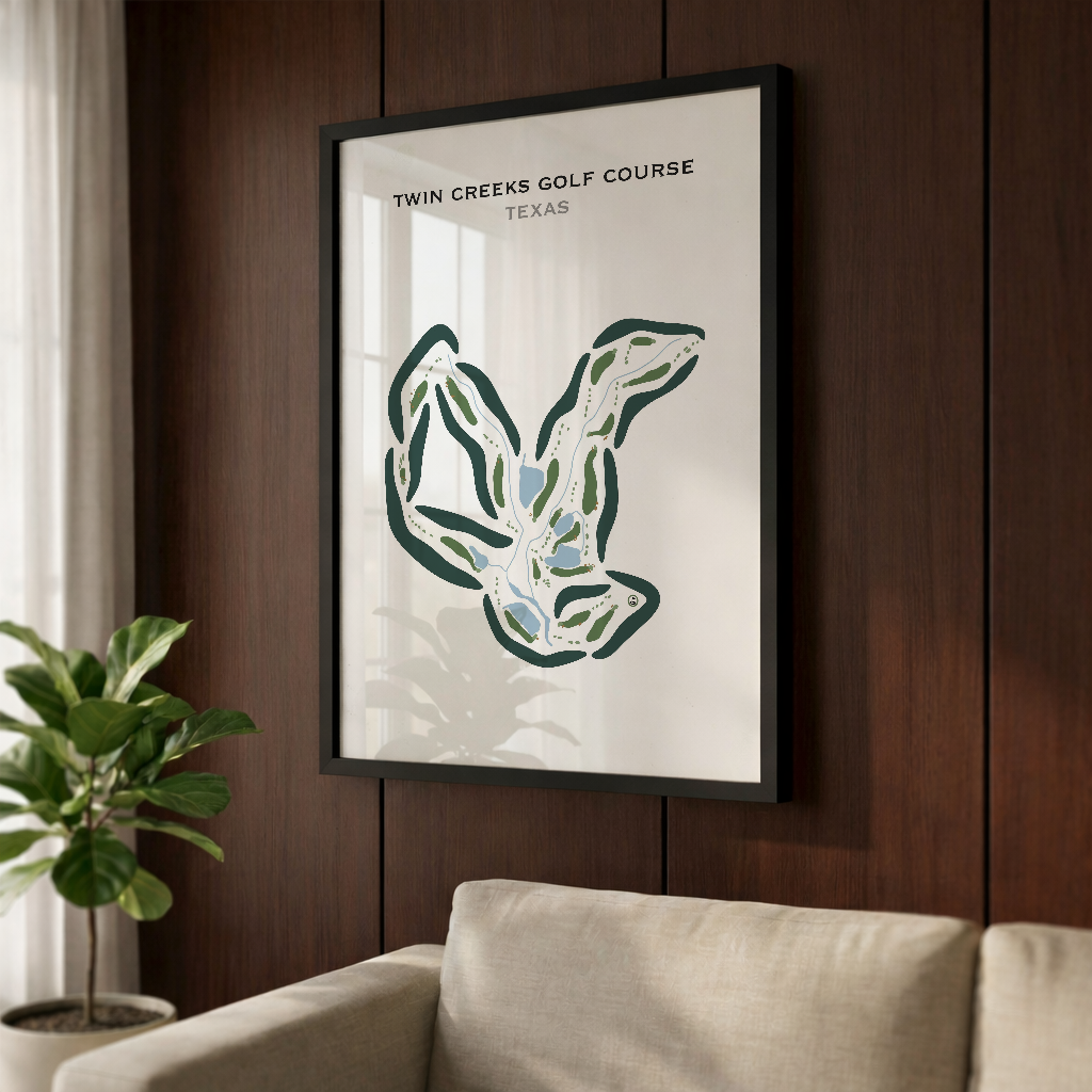 Twin Creeks Golf Course, Texas - Printed Golf Courses
