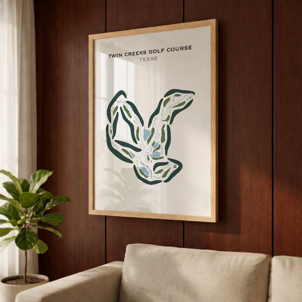 Twin Creeks Golf Course, Texas - Printed Golf Courses