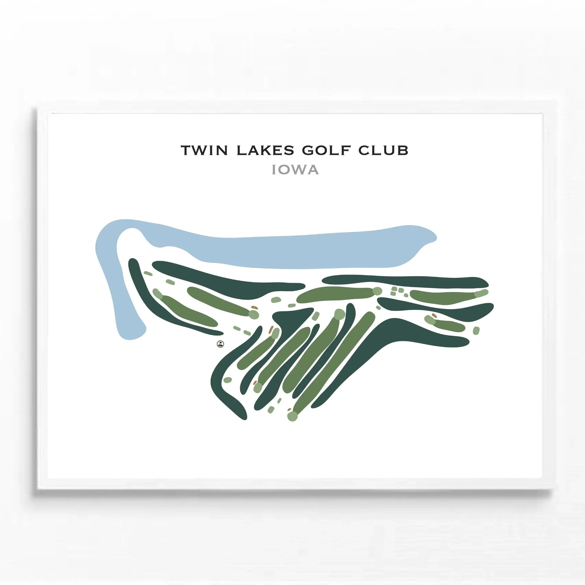 Twin Lakes Golf Club, Iowa - Printed Golf Course