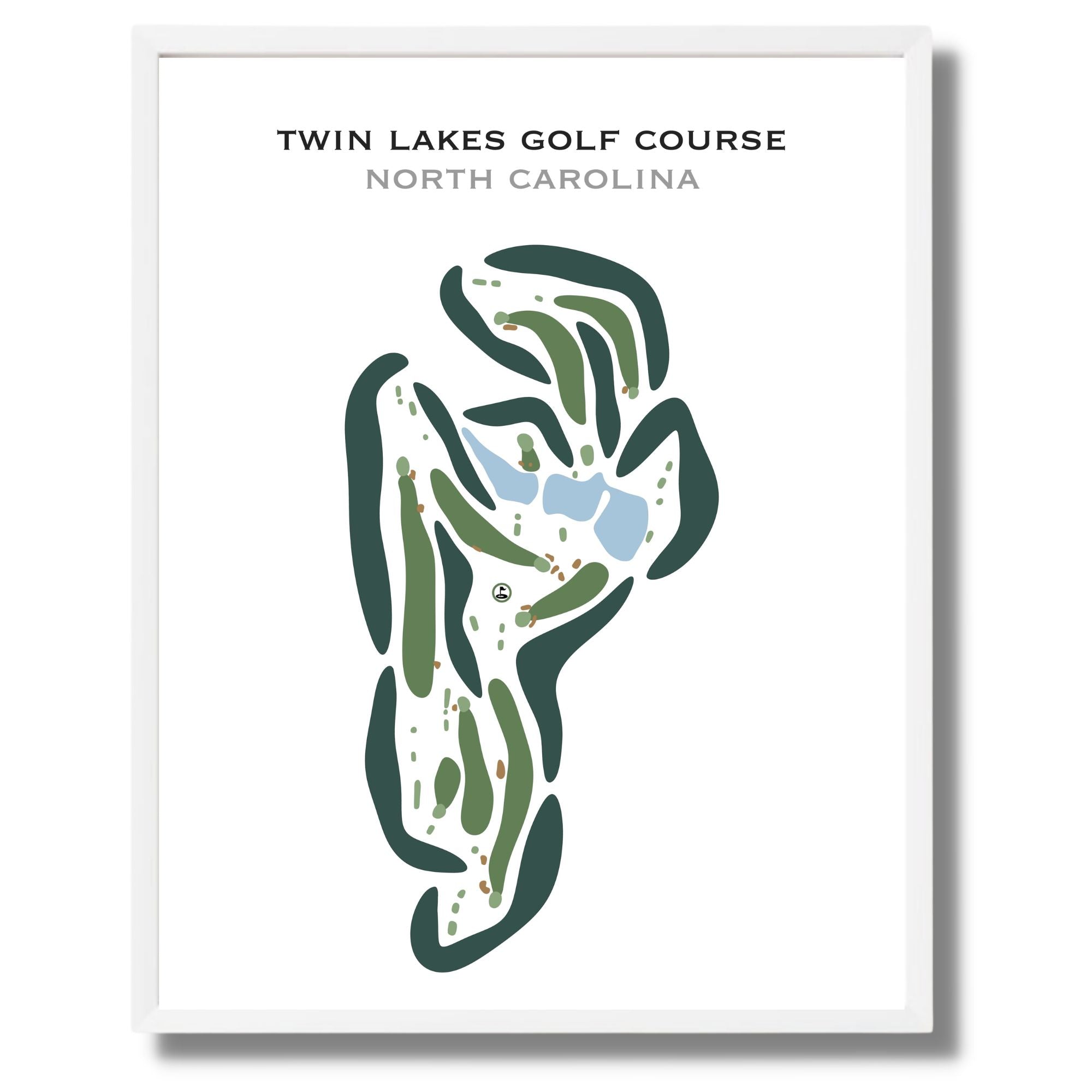 Twin Lakes Golf Course, North Carolina - Printed Golf Courses