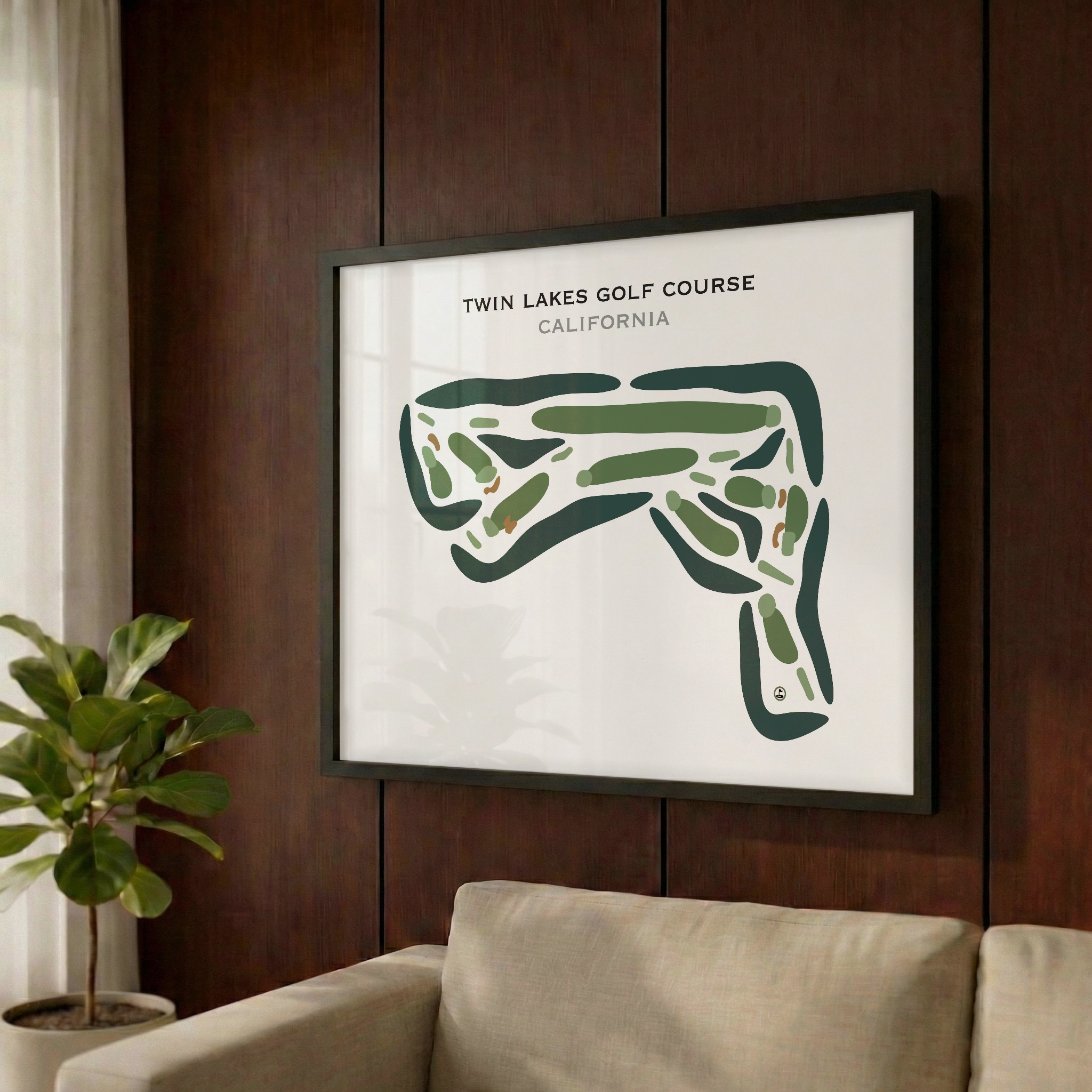 Twin Lakes Golf Course, California - Printed Golf Courses