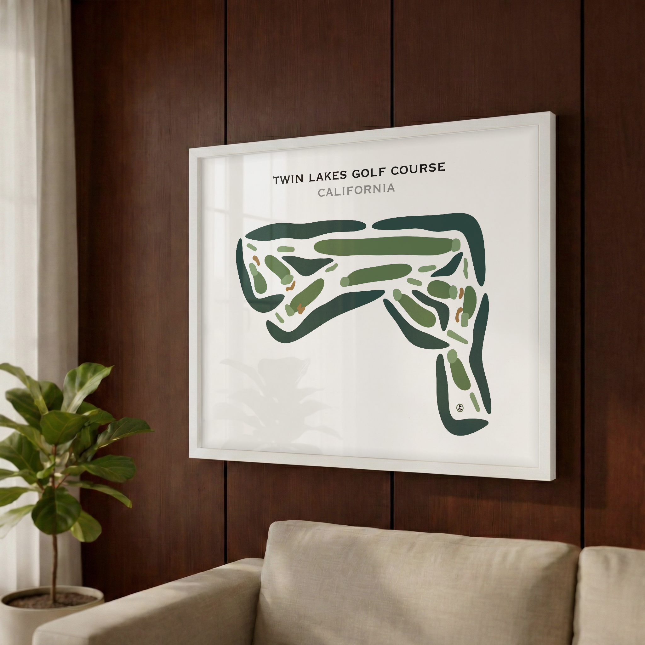 Twin Lakes Golf Course, California - Printed Golf Courses