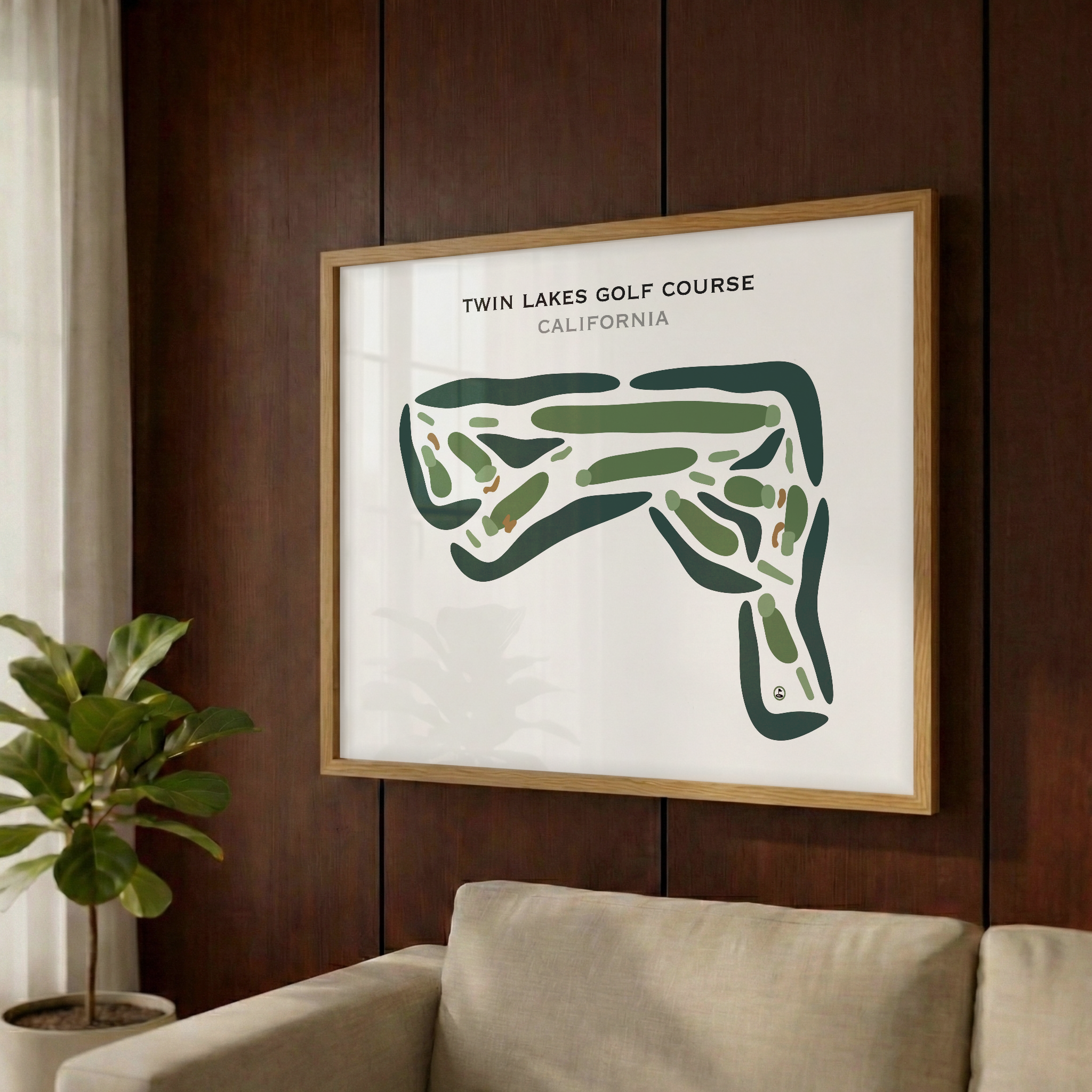 Twin Lakes Golf Course, California - Printed Golf Courses