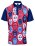 USA Sugar Skulls Mens Golf Polo Shirt by ReadyGOLF