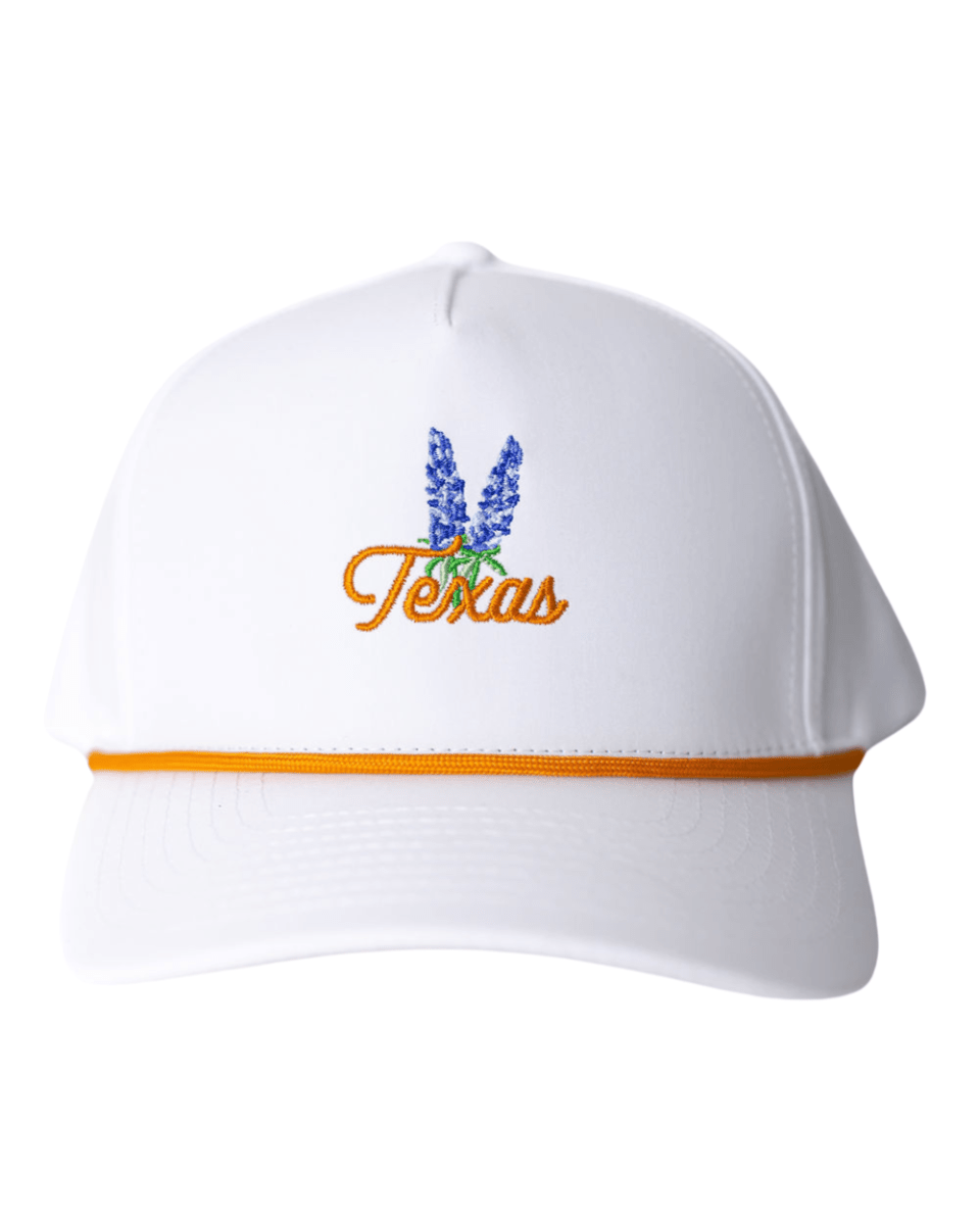 Texas Bluebonnet Burnt Orange Rope Hat