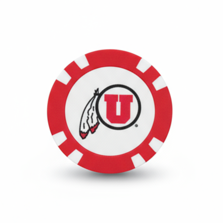 Officially Licensed Utah Utes Poker Chip Ball Marker