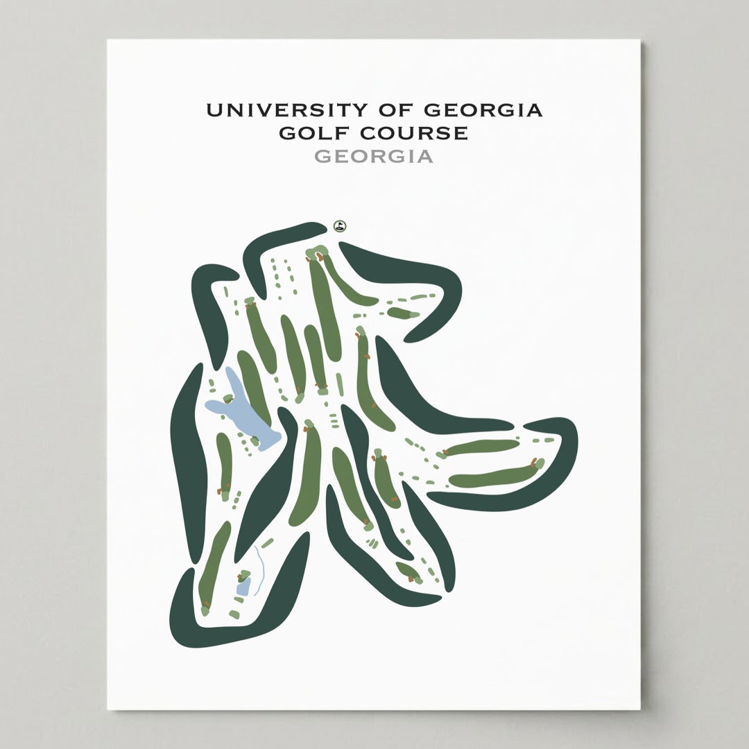 University of Georgia Golf Course, Georgia - Printed Golf Courses
