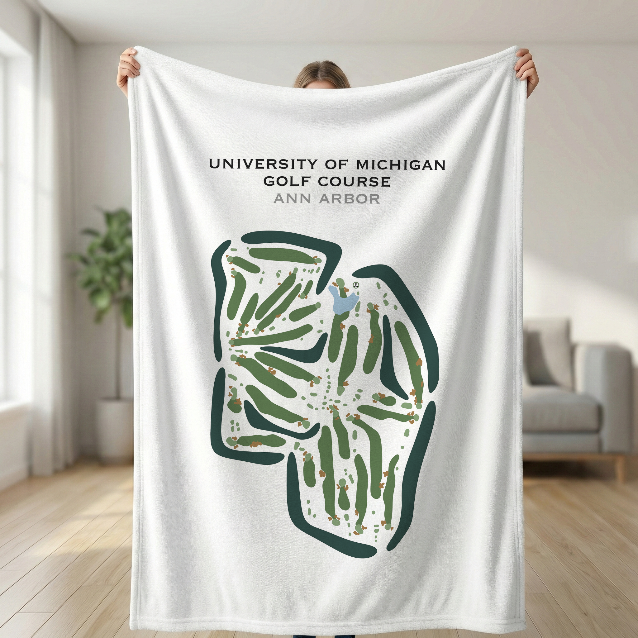 University of Michigan Golf Course, Michigan - Printed Golf Courses