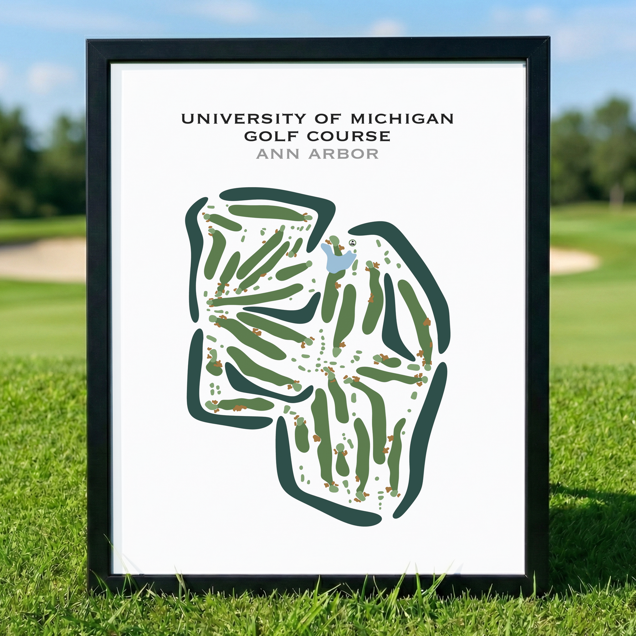 University of Michigan Golf Course, Michigan - Printed Golf Courses