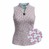 Women's Frosted Animal Cookies Sleeveless Golf Polo | Moisture-Wicking Performance Golf Top