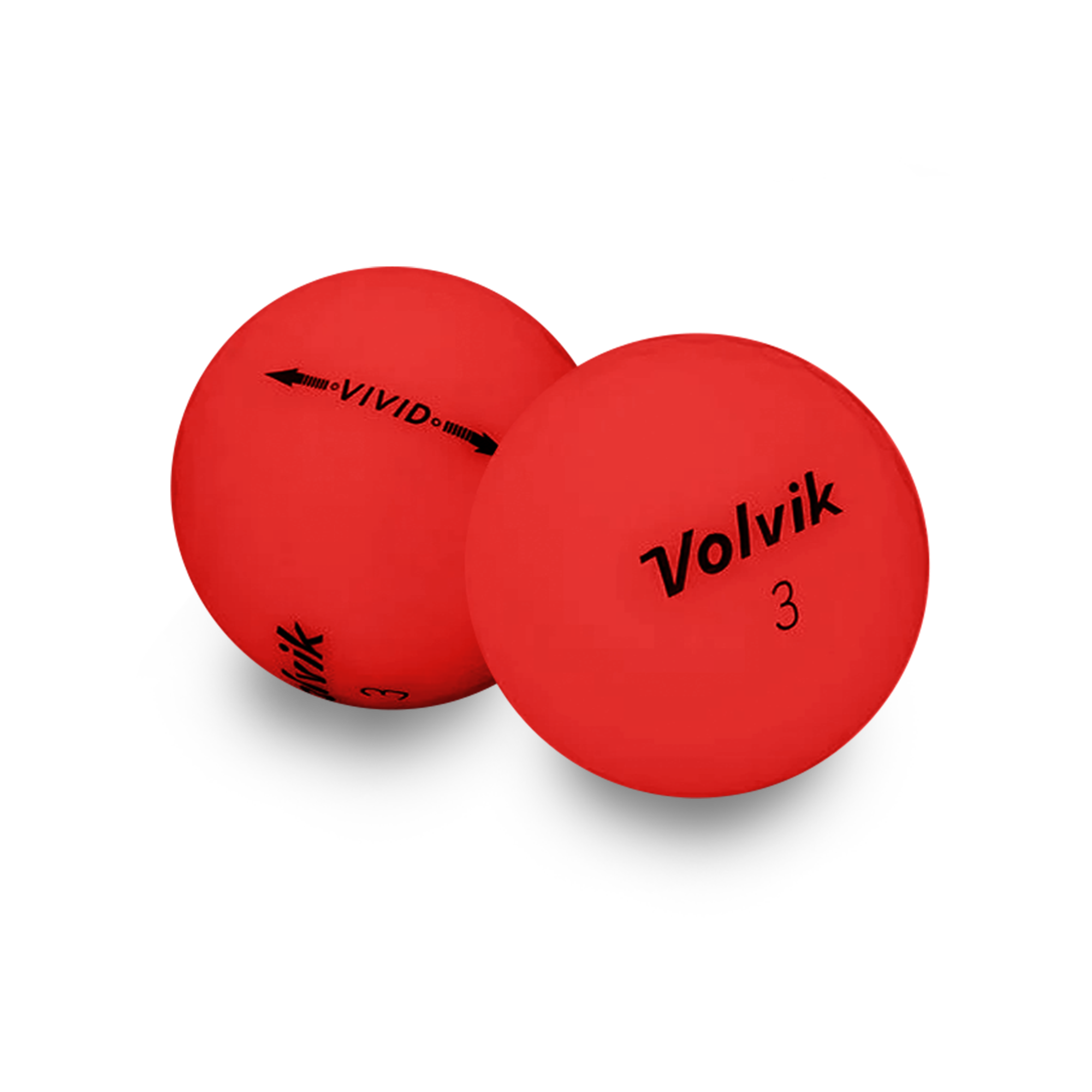 Used Volvik Vivid Red Golf Balls - 1 Dozen