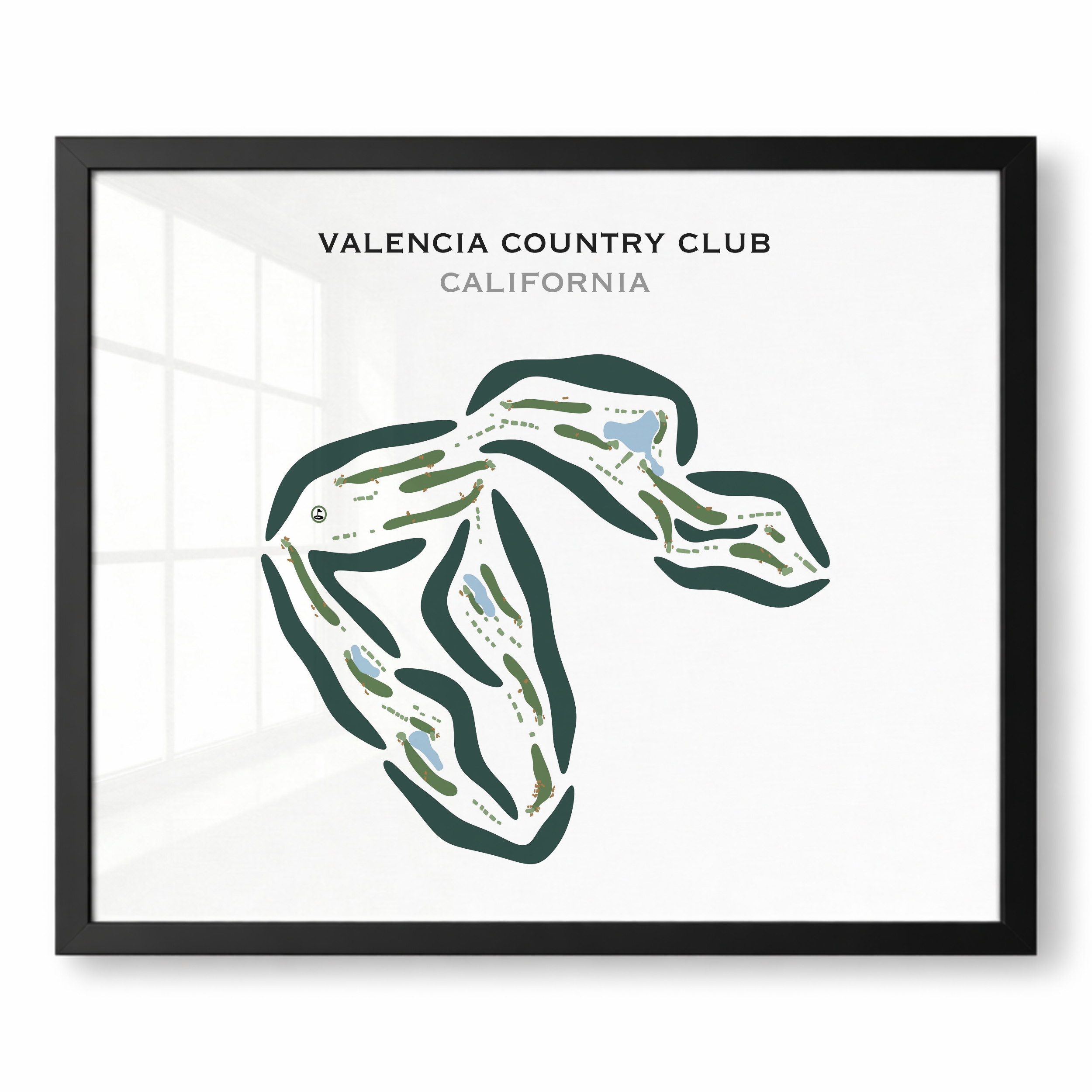 Valencia Country Club, California - Printed Golf Courses