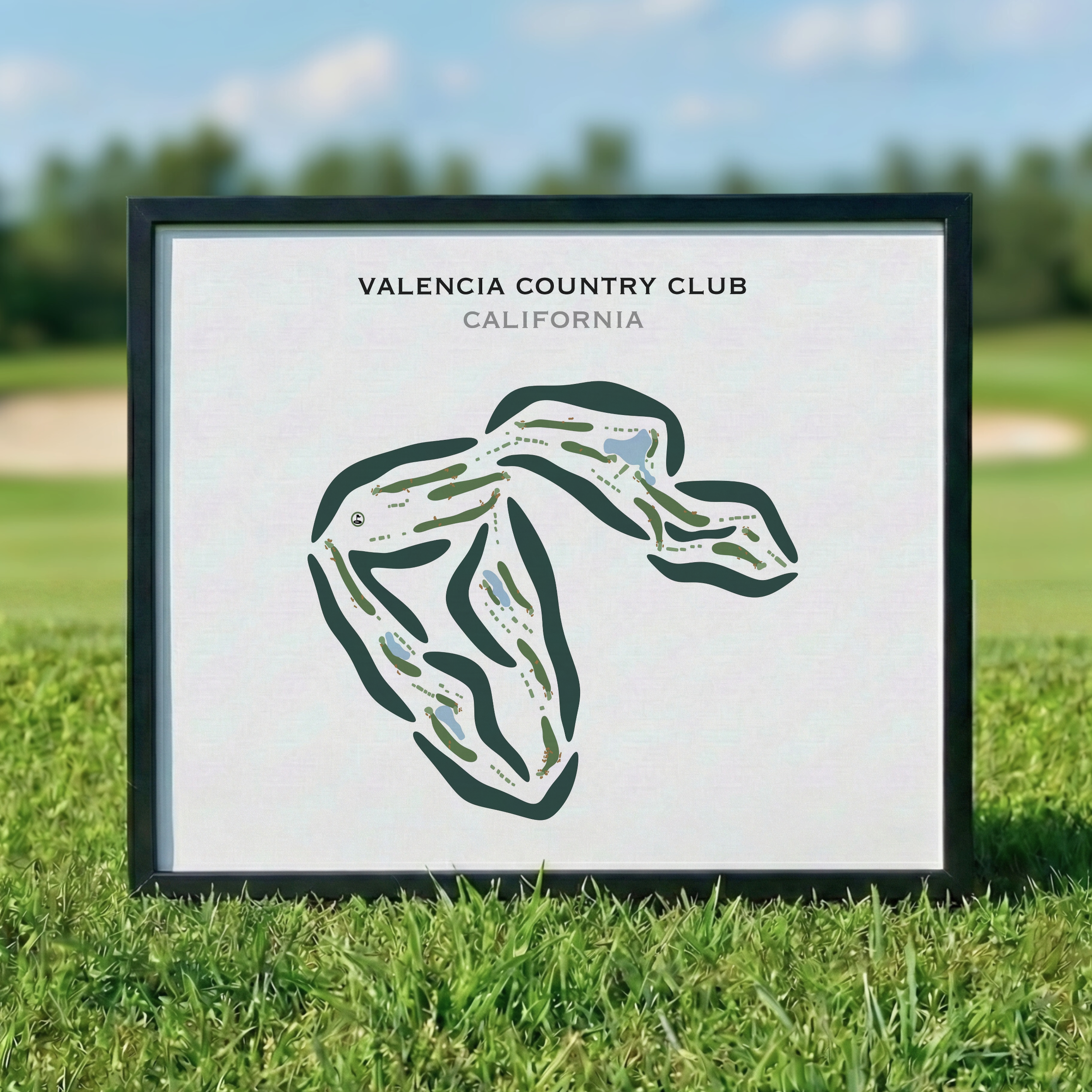 Valencia Country Club, California - Printed Golf Courses