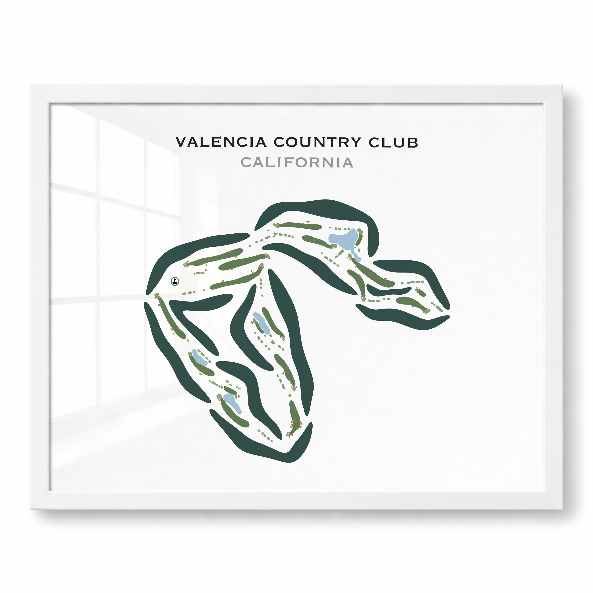 Valencia Country Club, California - Printed Golf Courses